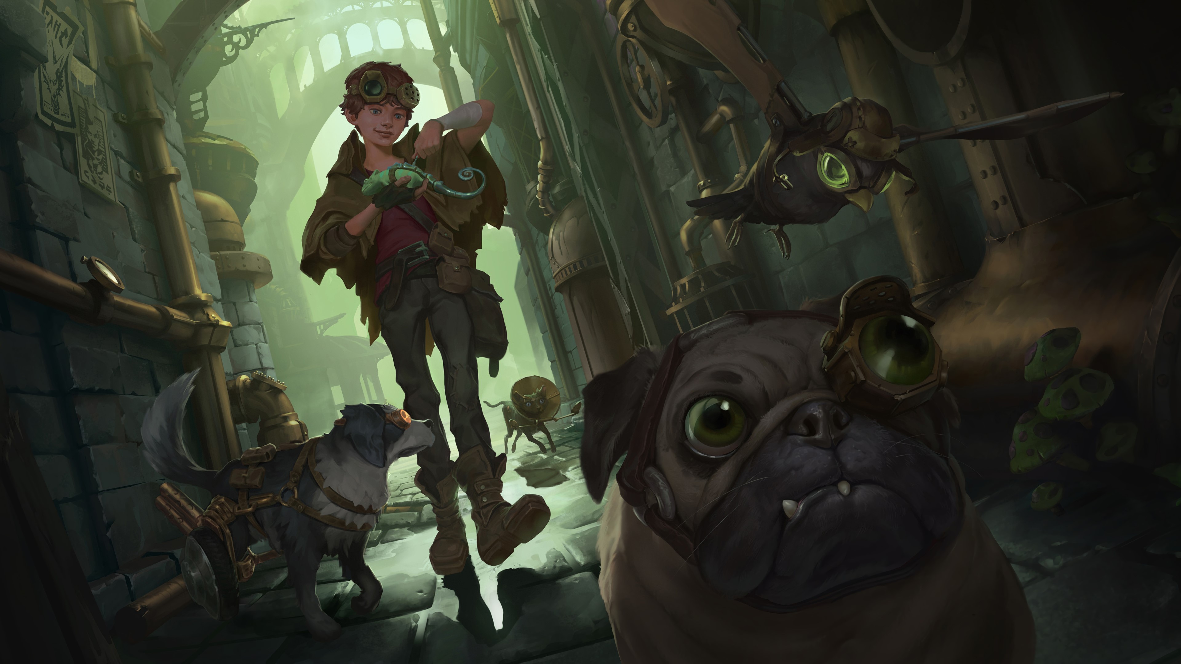 Legends of Runeterra, League of Legends, dog, urban, HD Wallpaper