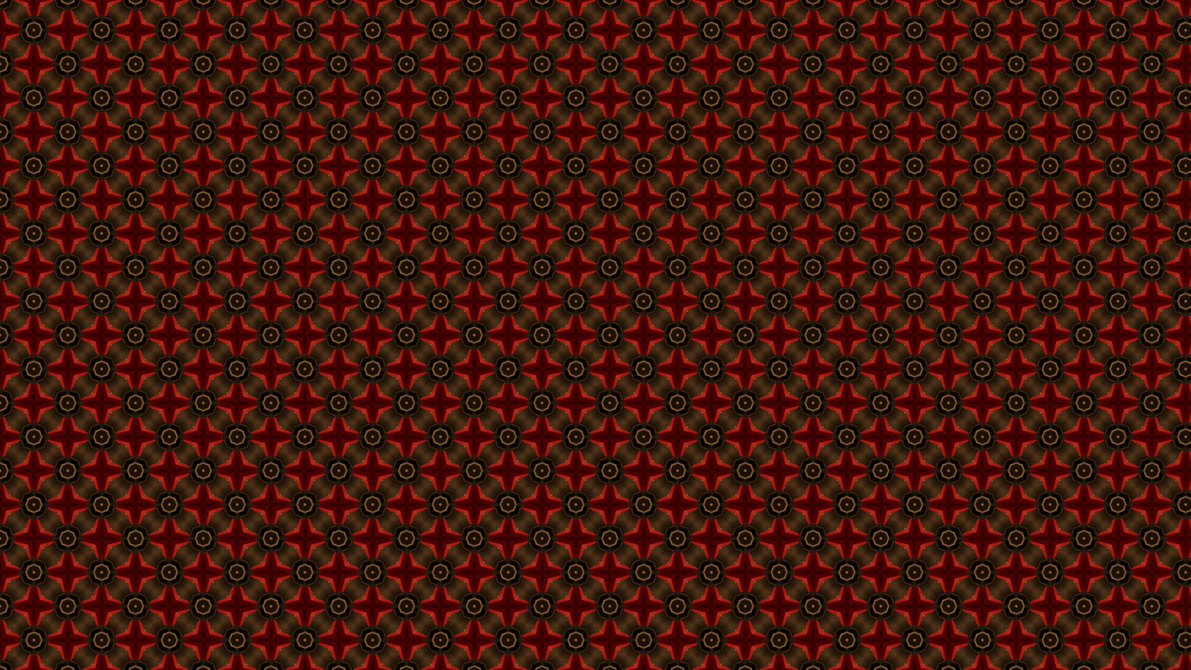 pattern, stars, circles, endless, symmetrical, 4k, HD Wallpaper