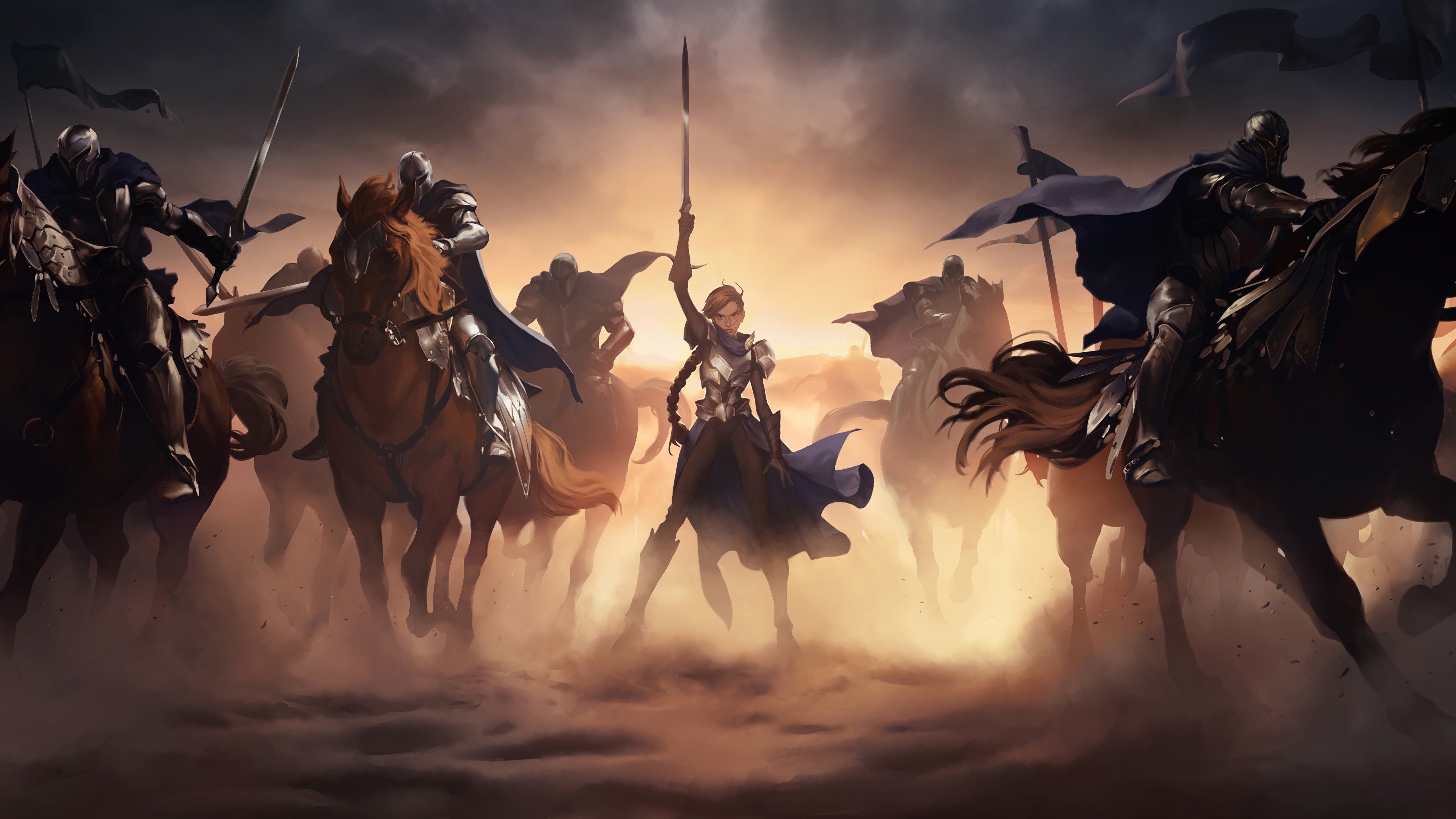 League of Legends, Legends of Runeterra, fantasy girl, fantasy art, horse, HD Wallpaper