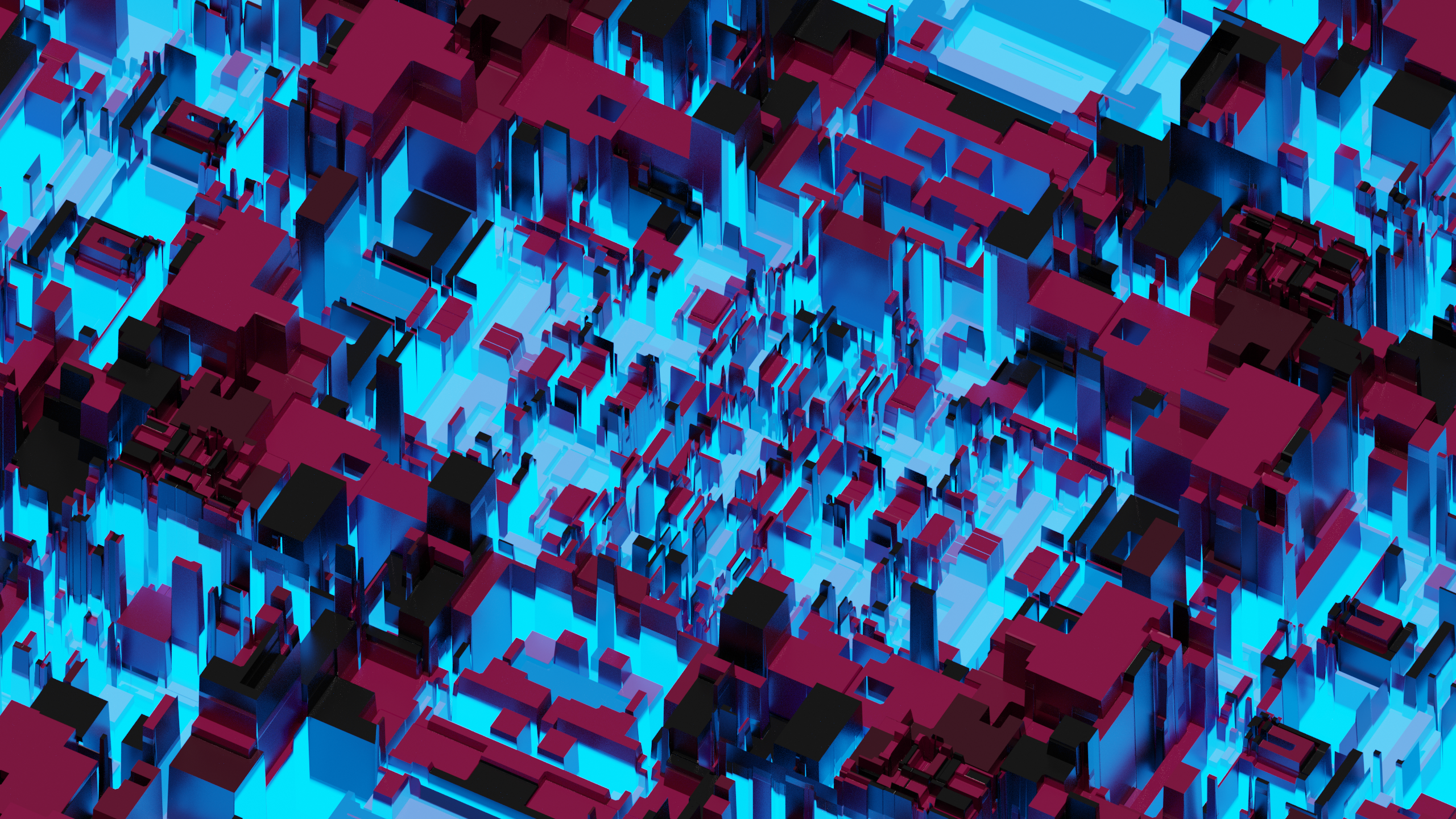 motherboards, cyber, digital, 3D graphics, technology, abstract, 3D Abstract, cyan, HD Wallpaper