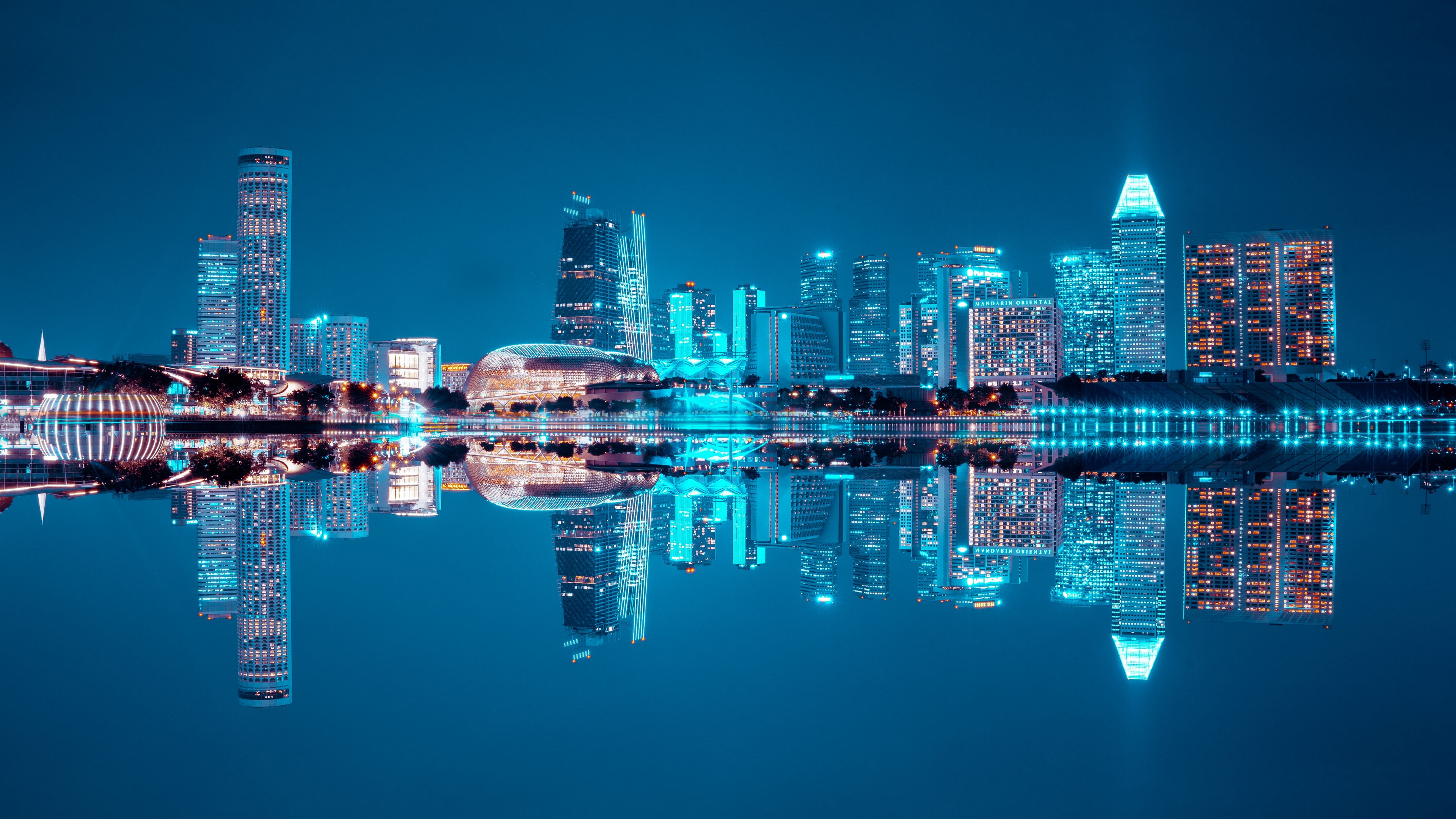 night city, city lights, panorama, metropolis, 4k, HD Wallpaper