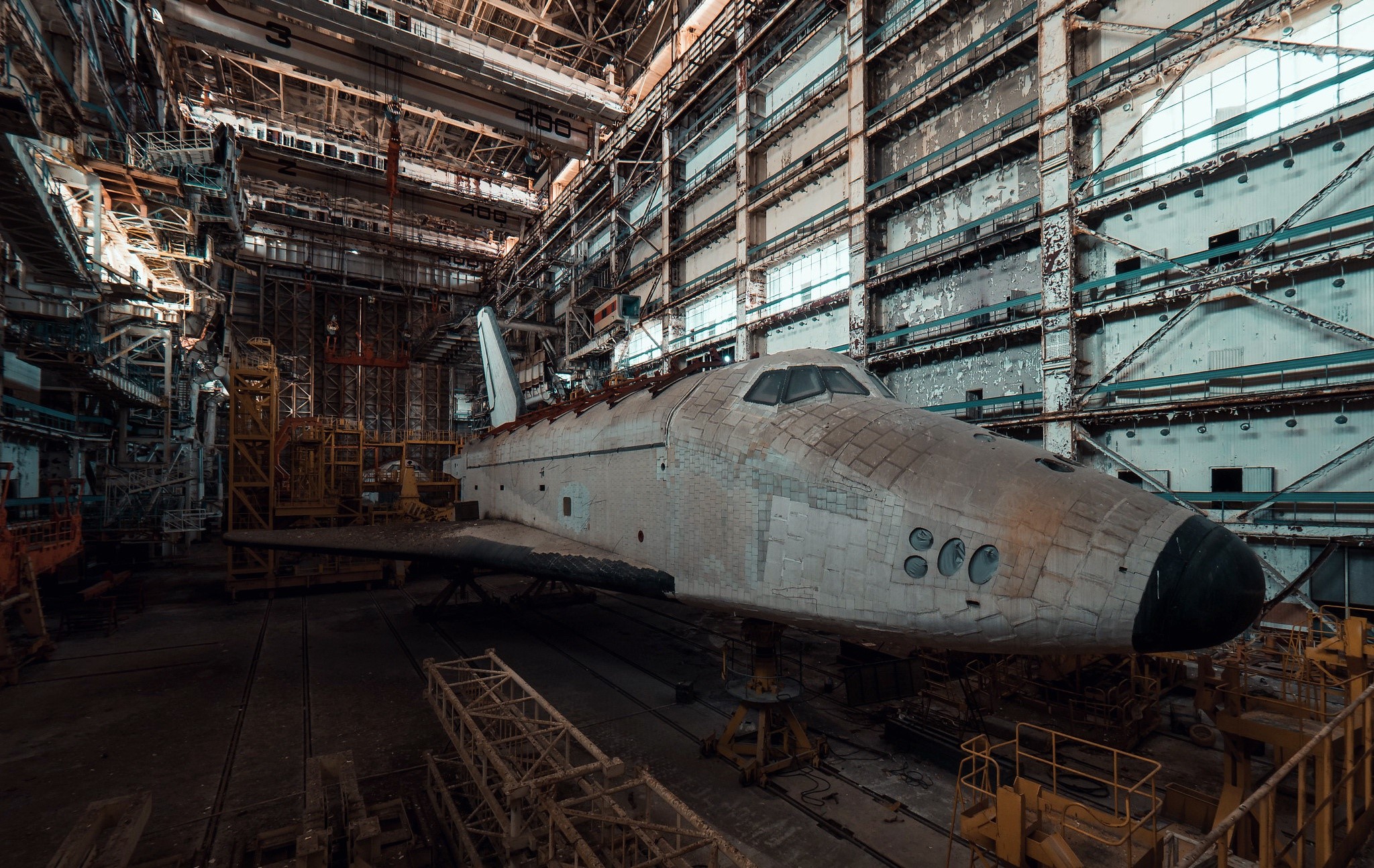 wreck, vehicle, building, aircraft, Buran, space shuttle, Soviet Union, USSR, HD Wallpaper