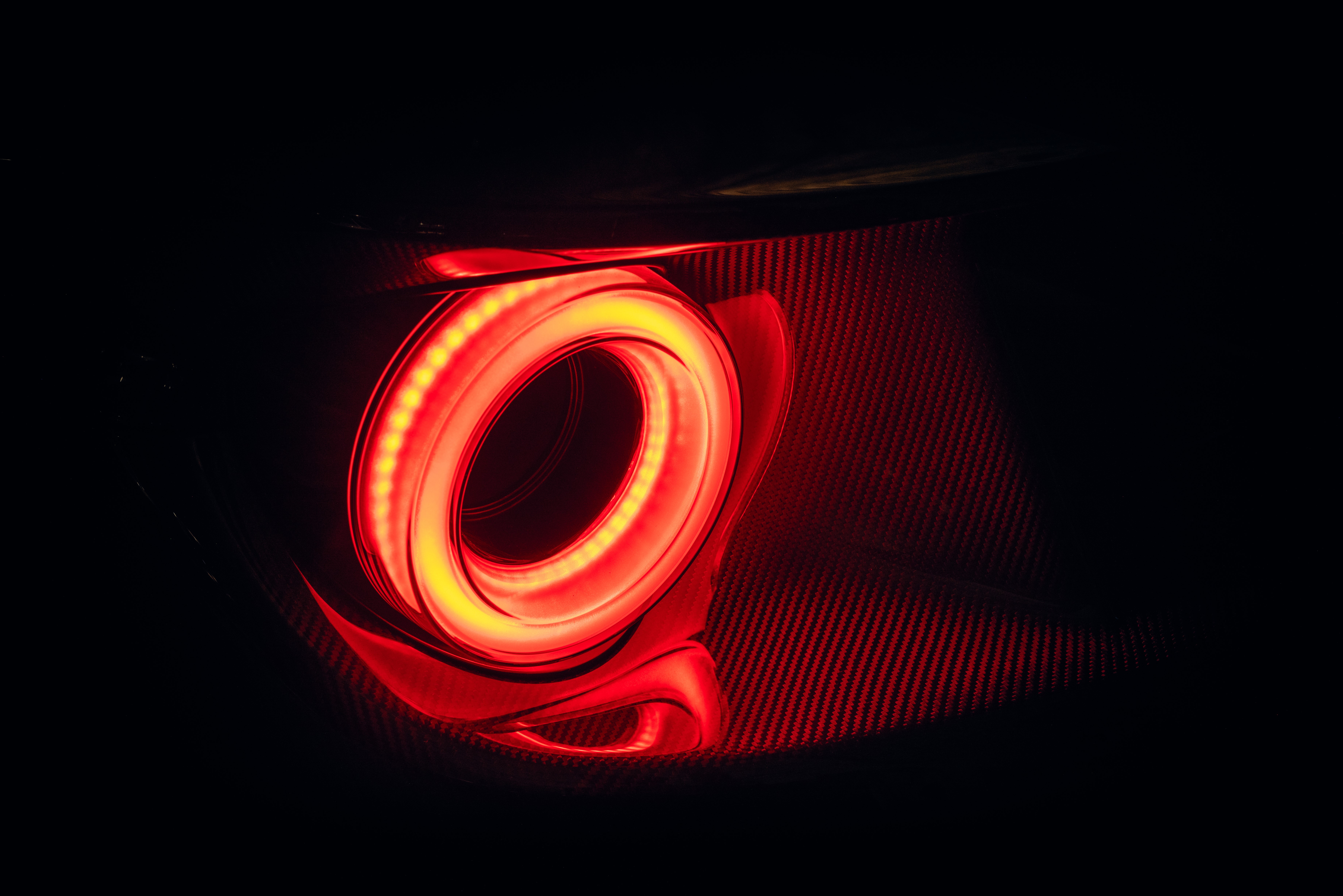 car, automotive, sports car, Hypercar, race cars, Ford GT, taillights, black background, HD Wallpaper