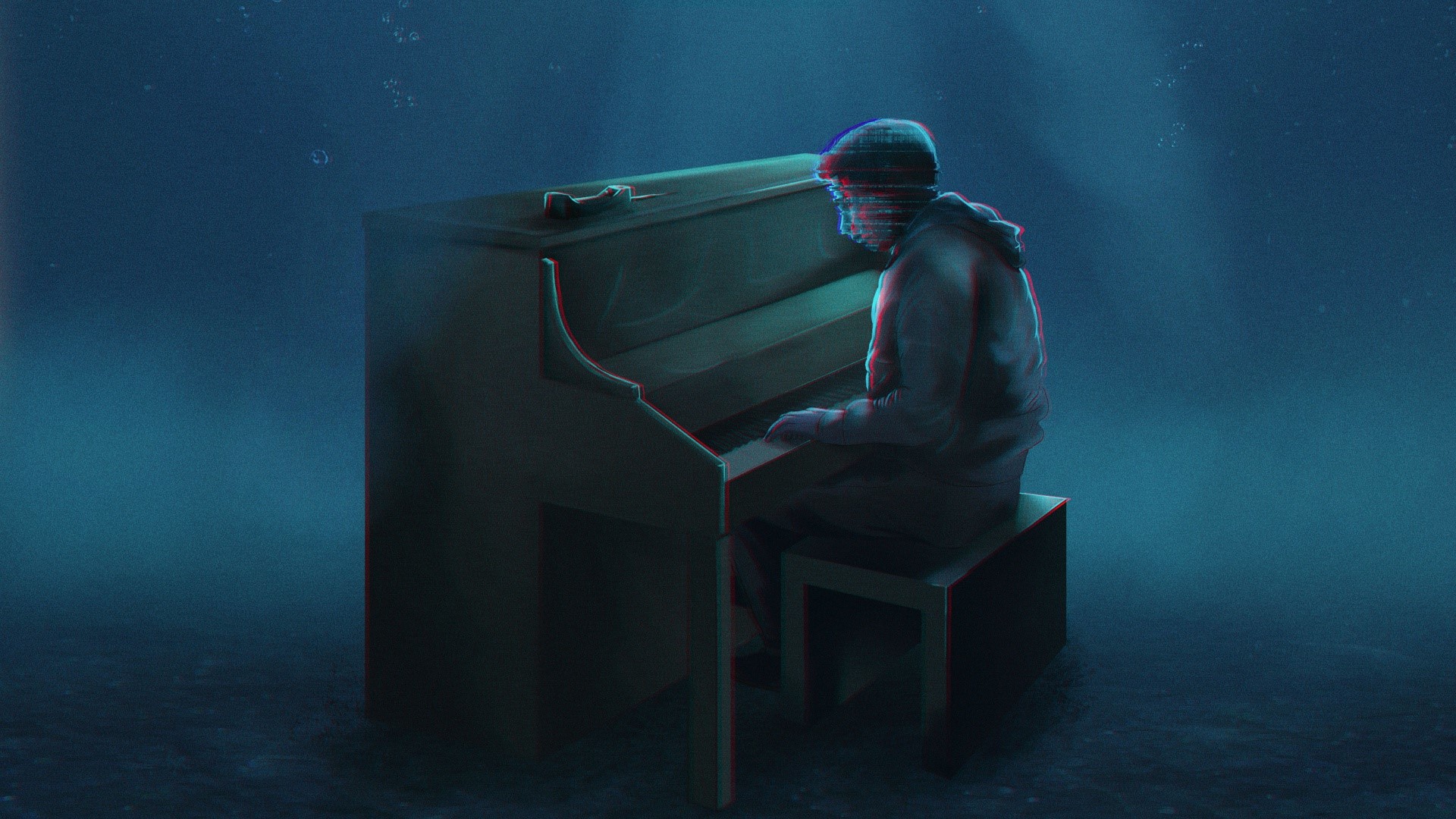 piano, music, digital art, musical instrument, artwork, HD Wallpaper