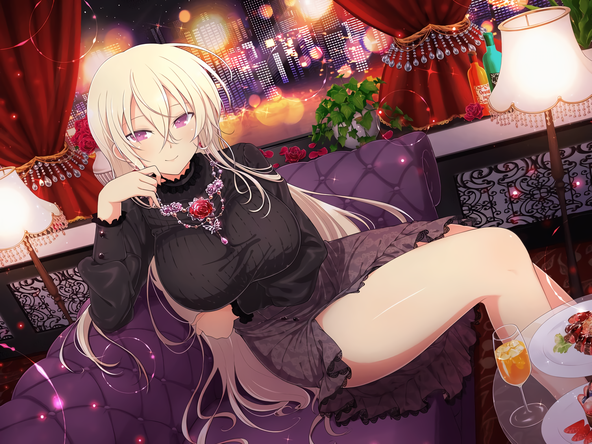 Senran Kagura, Leo (Senran Kagura), big boobs, blonde, legs, anime, HD Wallpaper