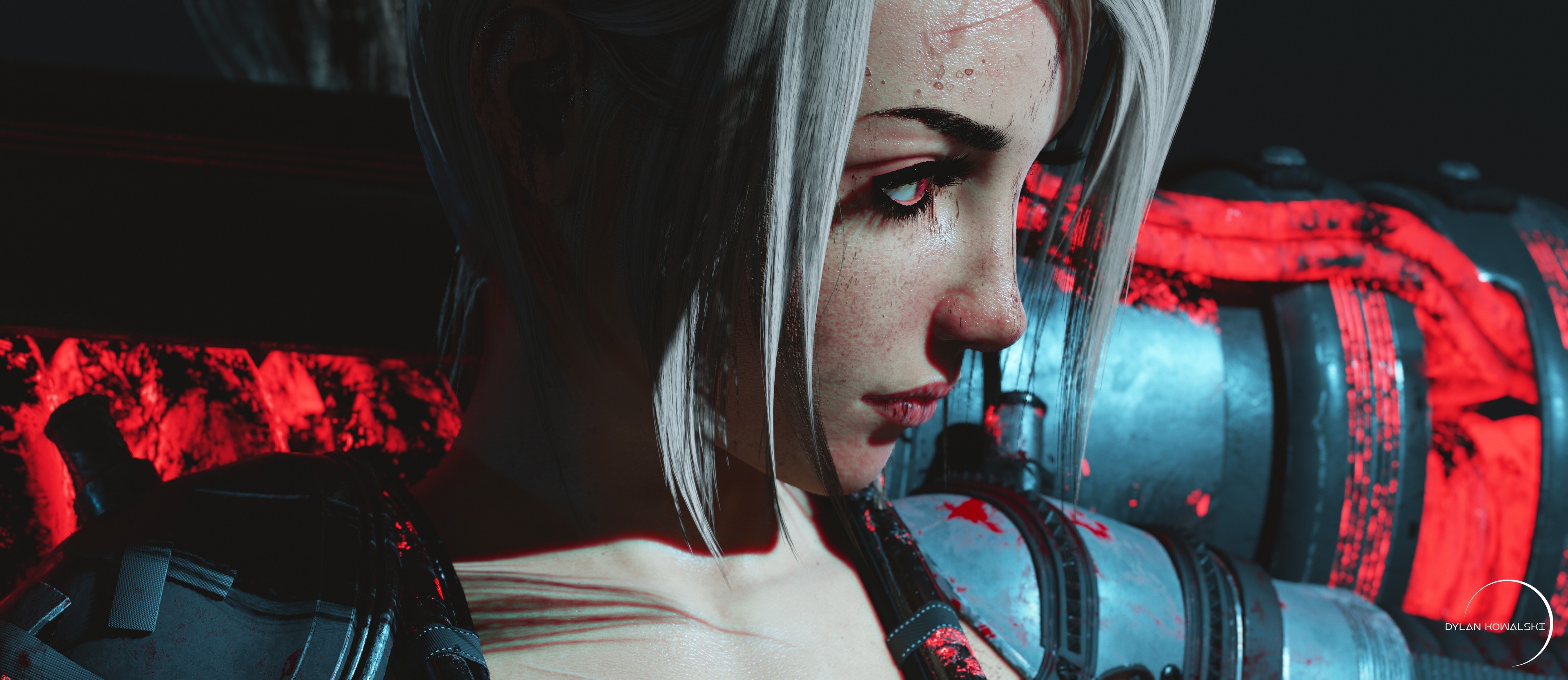 digital, digital art, face, women, render, HD Wallpaper