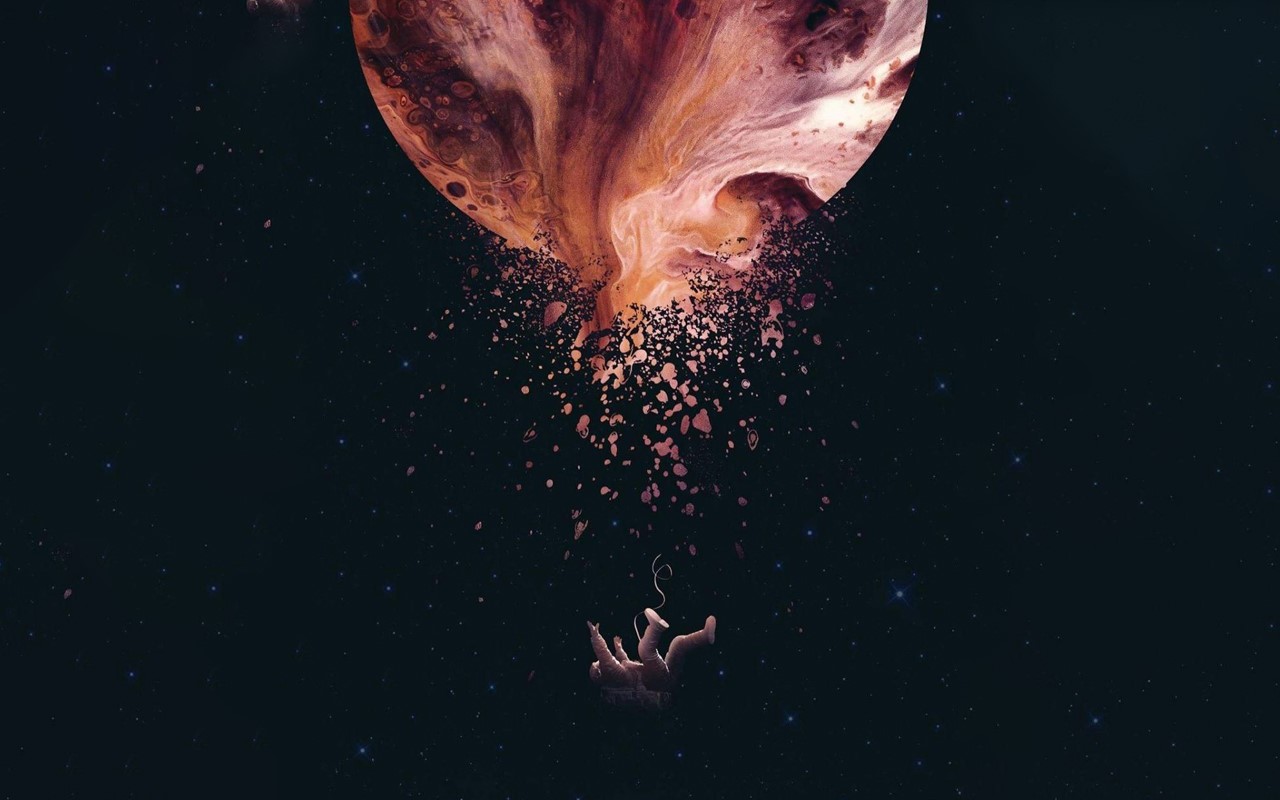 artwork, astronaut, space, planet, HD Wallpaper