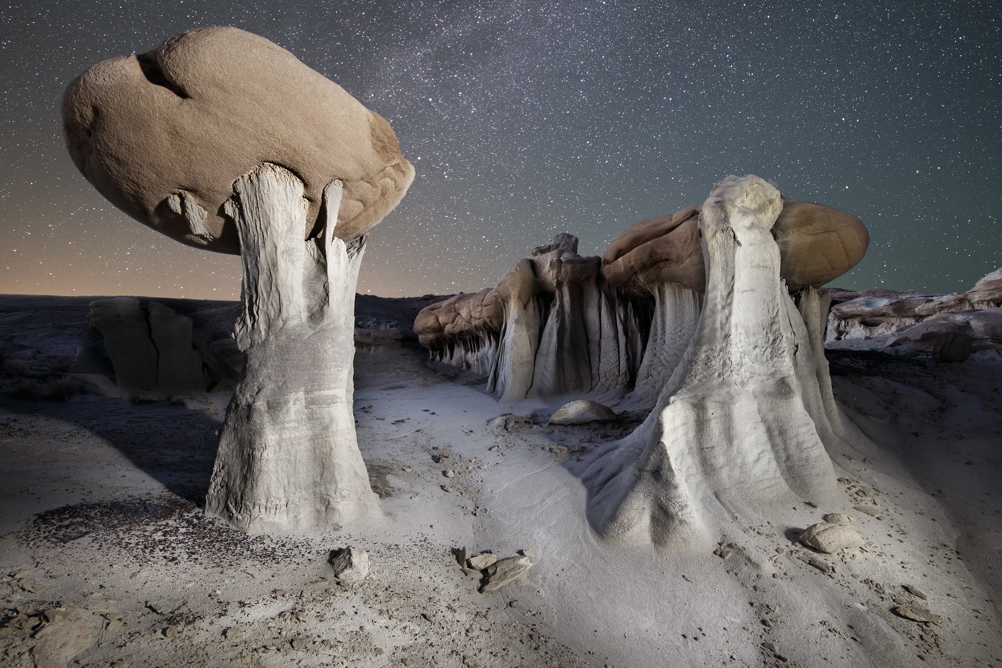 stars, sky, nature, rock, stones, HD Wallpaper