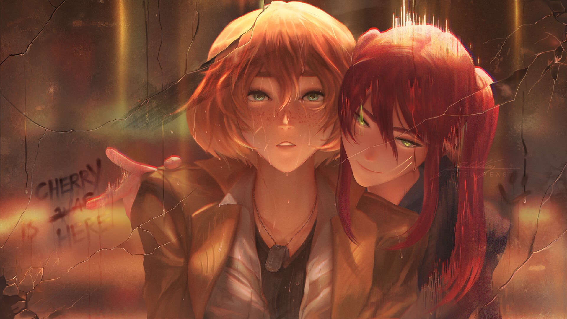 anime girls, portrait display, original characters, anime, frontal view, HD Wallpaper