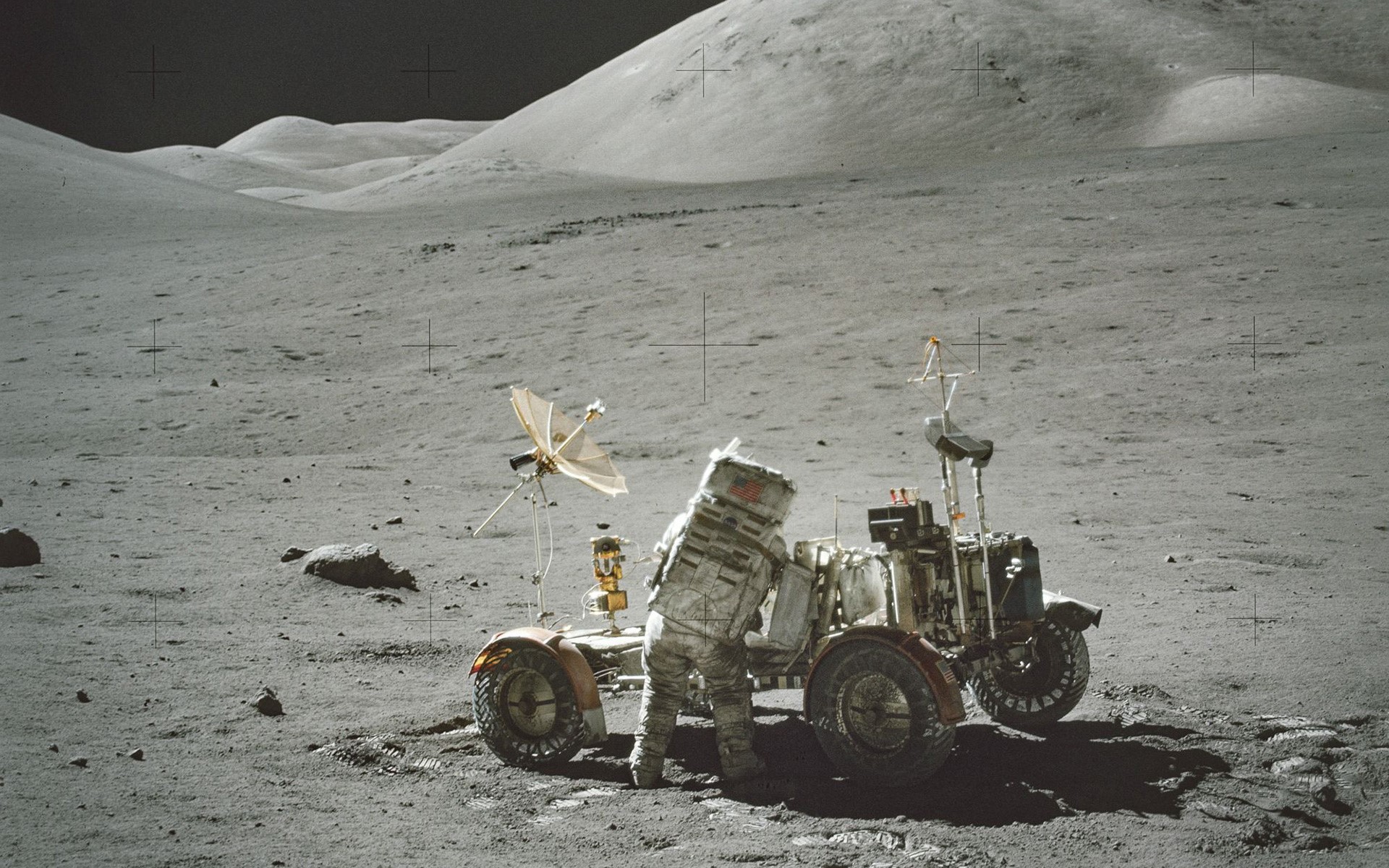 Moon, space, astronaut, spacesuit, NASA, HD Wallpaper