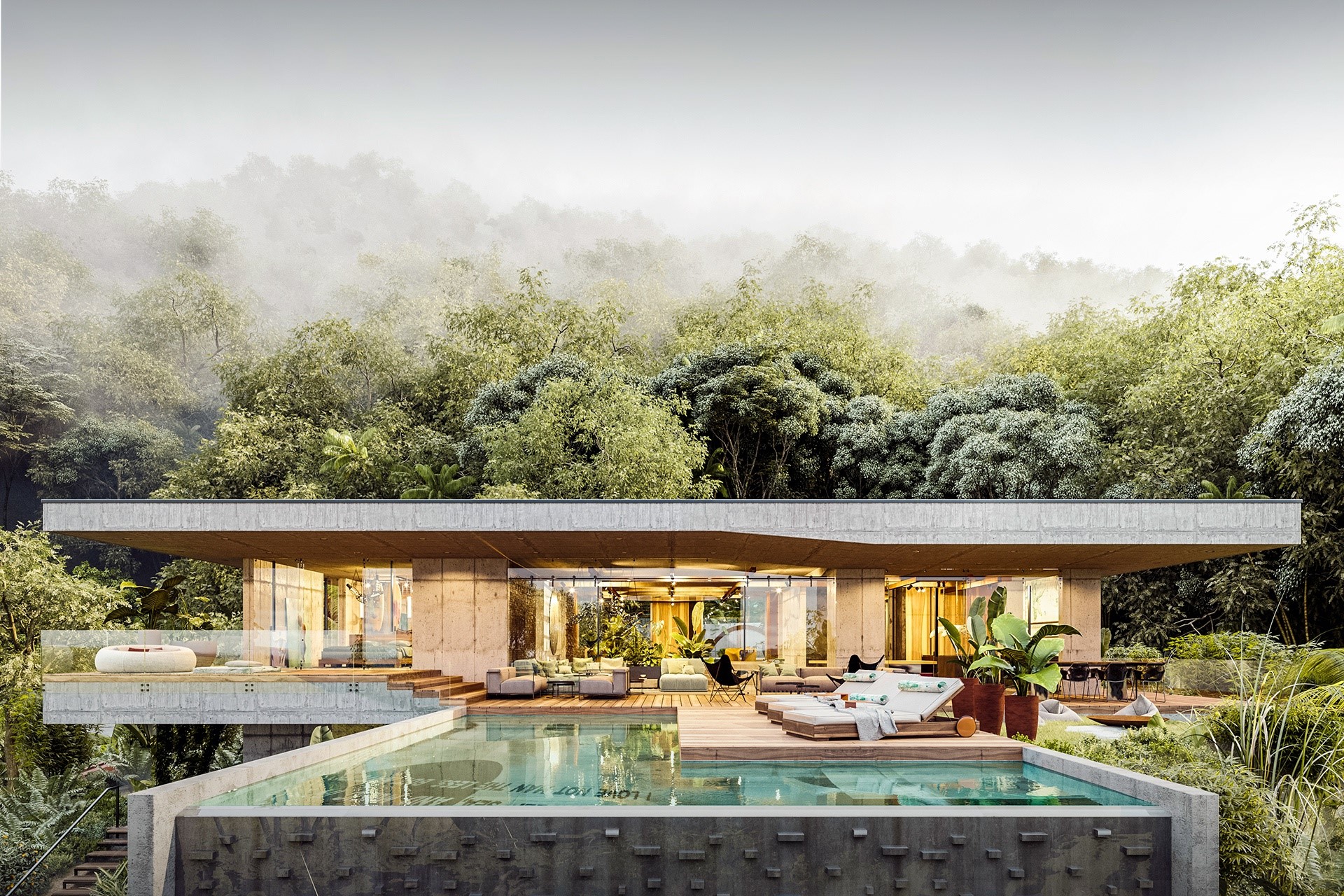 house, trees, forest, HD Wallpaper