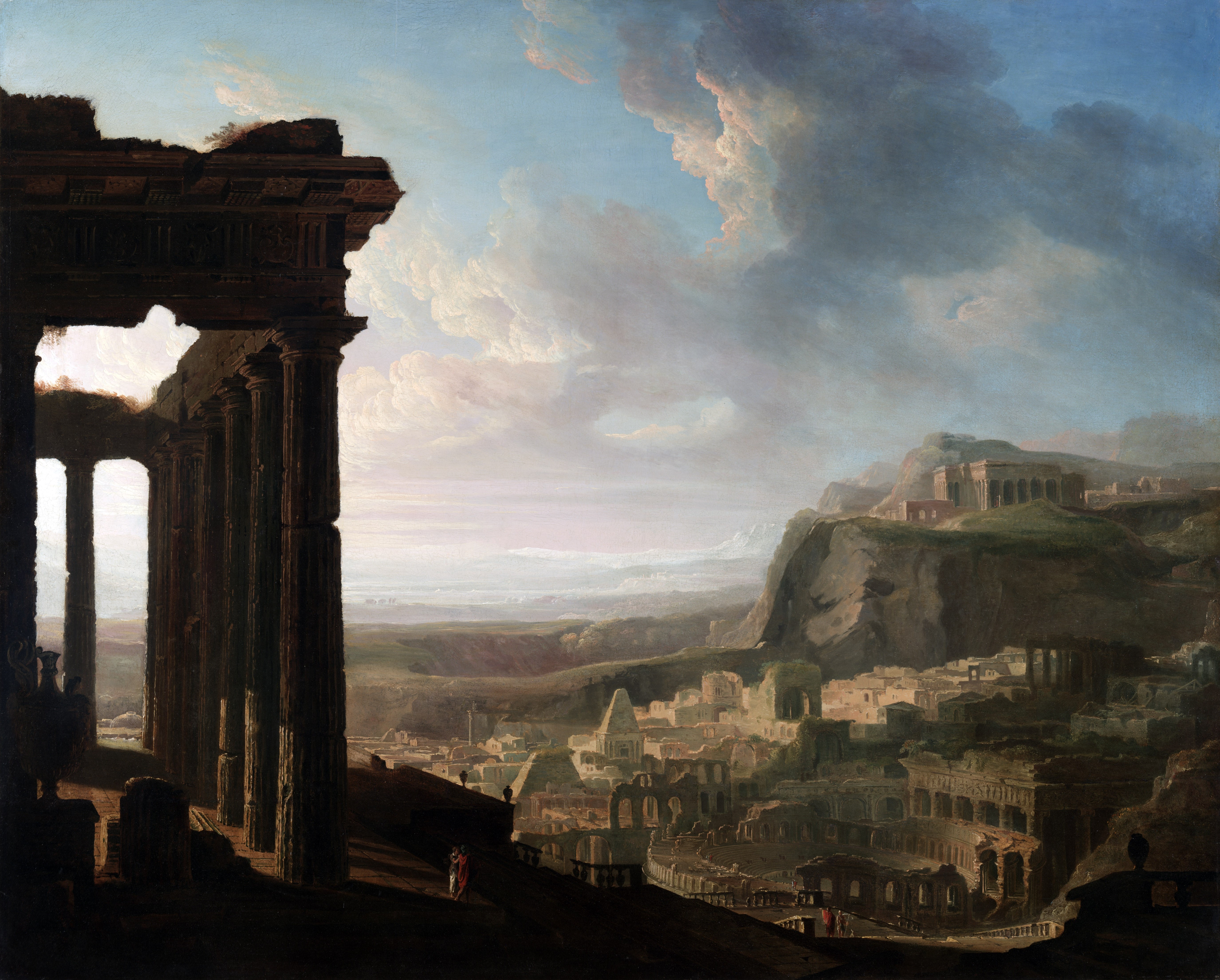 John Martin, classic art, painting, classical art, Ruins of an Ancient City, artwork, HD Wallpaper