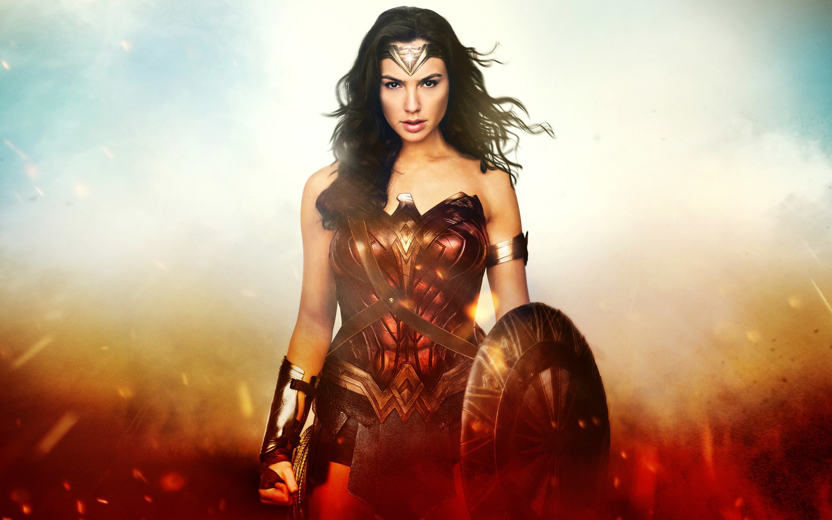 Wonder Woman, women, shield, circlet, HD Wallpaper