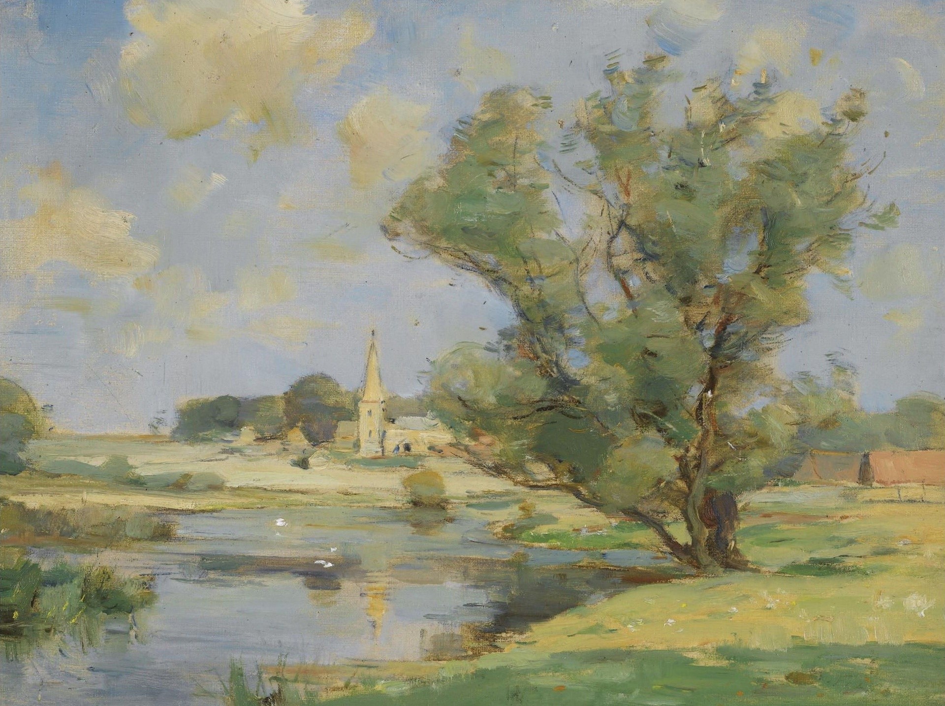 artwork, landscape, nature, painting, William Miller Frazer, HD Wallpaper