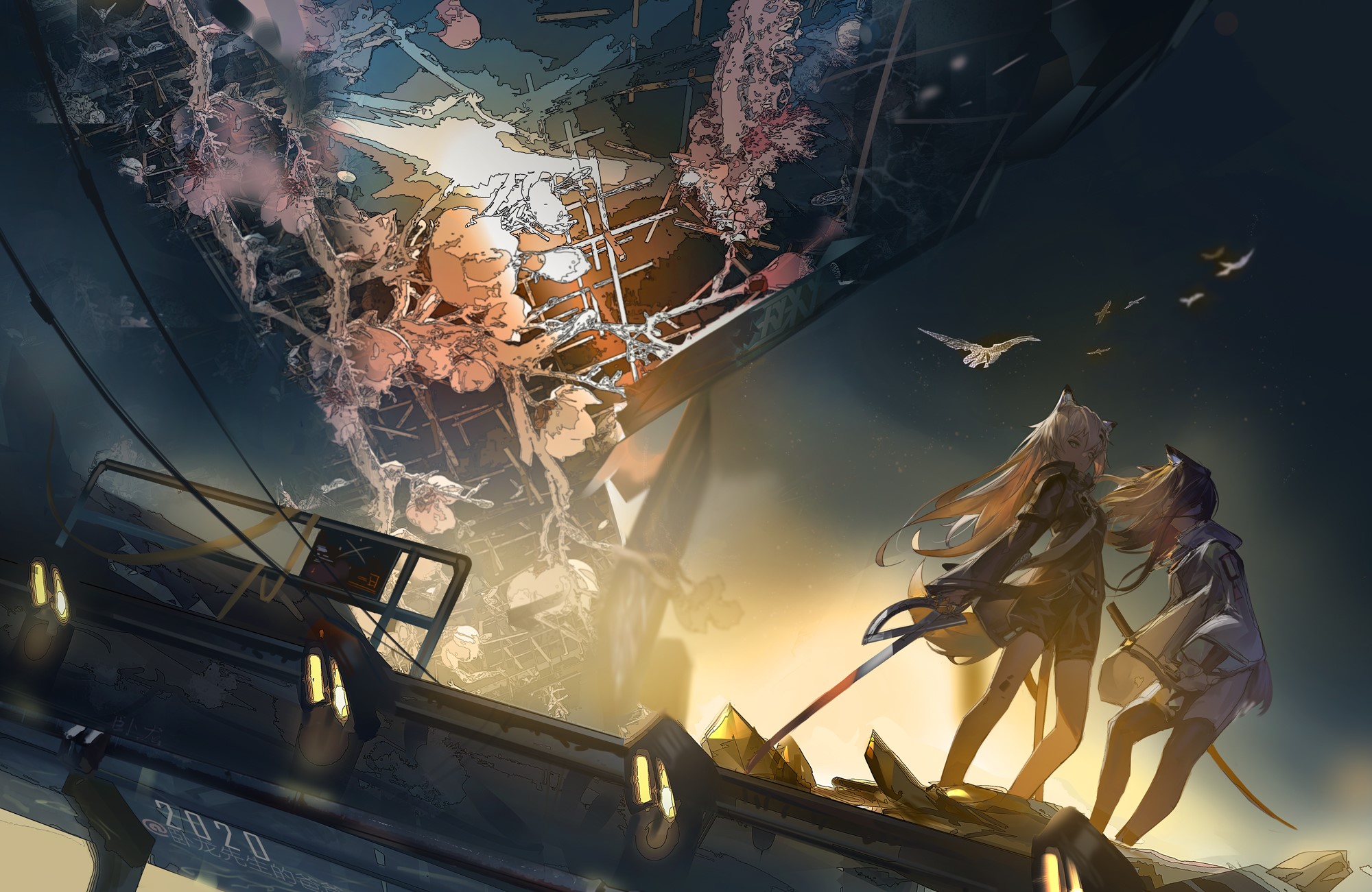 anime, anime girls, digital art, artwork, 2D, portrait, Arknights, Lappland(Arknights), Texas (Arknights), HD Wallpaper