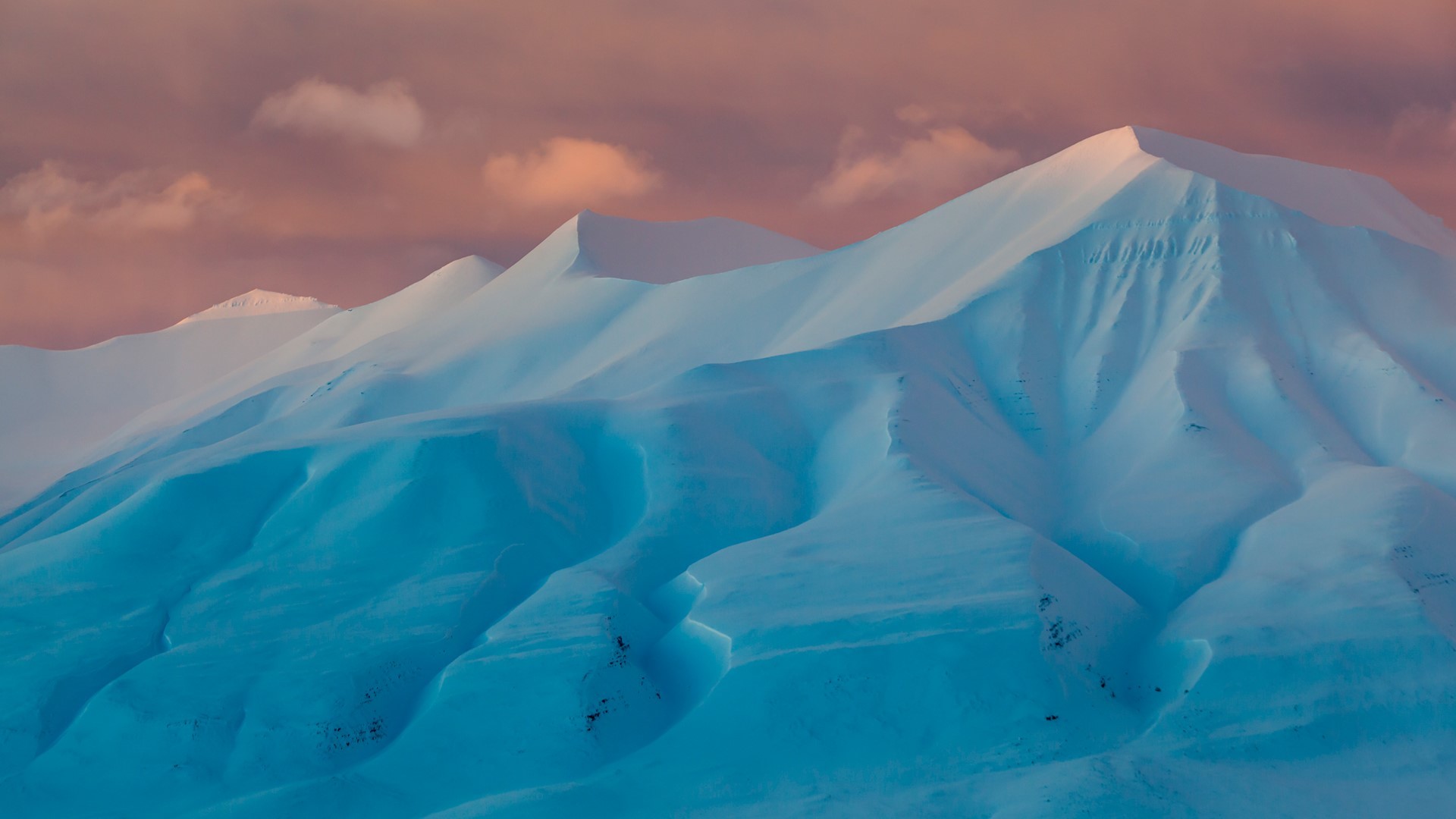 nature, landscape, clouds, mountains, snowy mountain, winter, sunset, Norway, HD Wallpaper