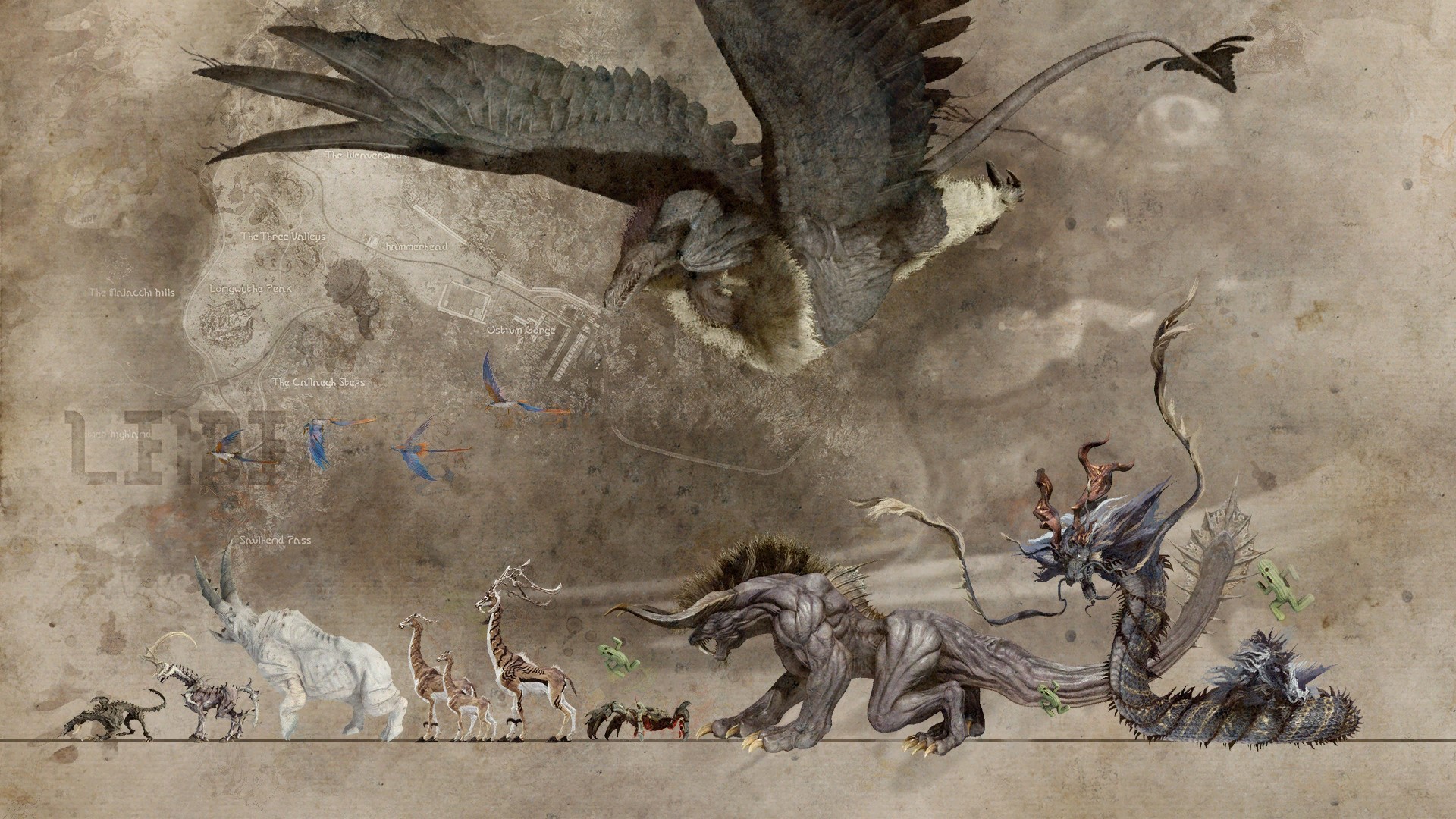 Final Fantasy XV, creature, Square Enix, JRPGs, magic, giant, HD Wallpaper