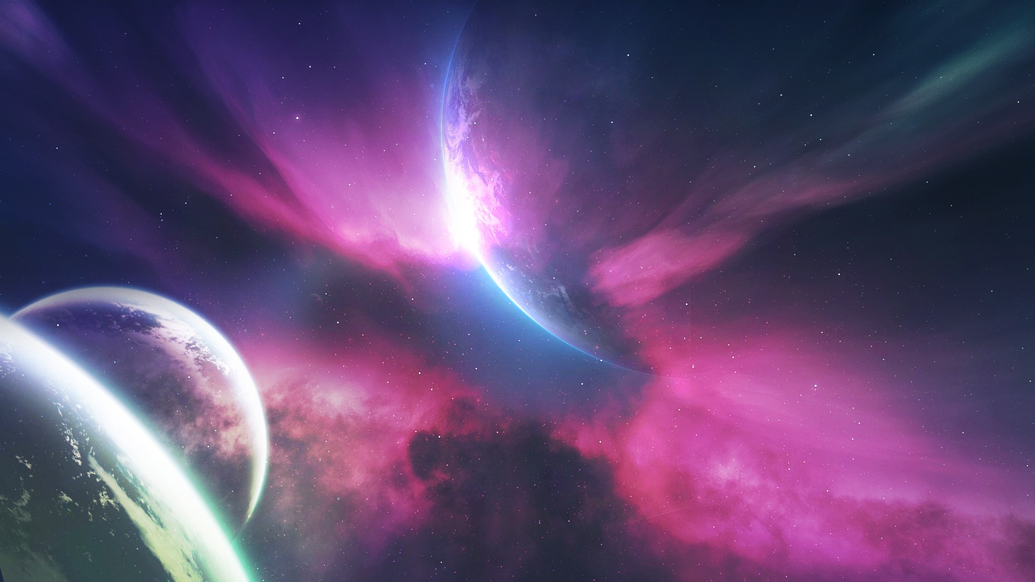 universe, planet, space, space art, digital art, HD Wallpaper