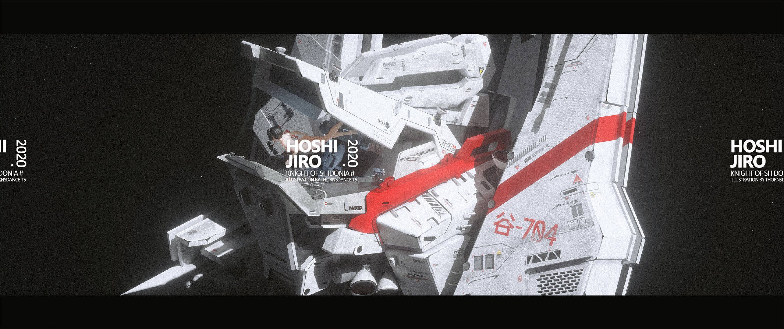 space, T5, black background, anime girls, Knights of Sidonia, HD Wallpaper