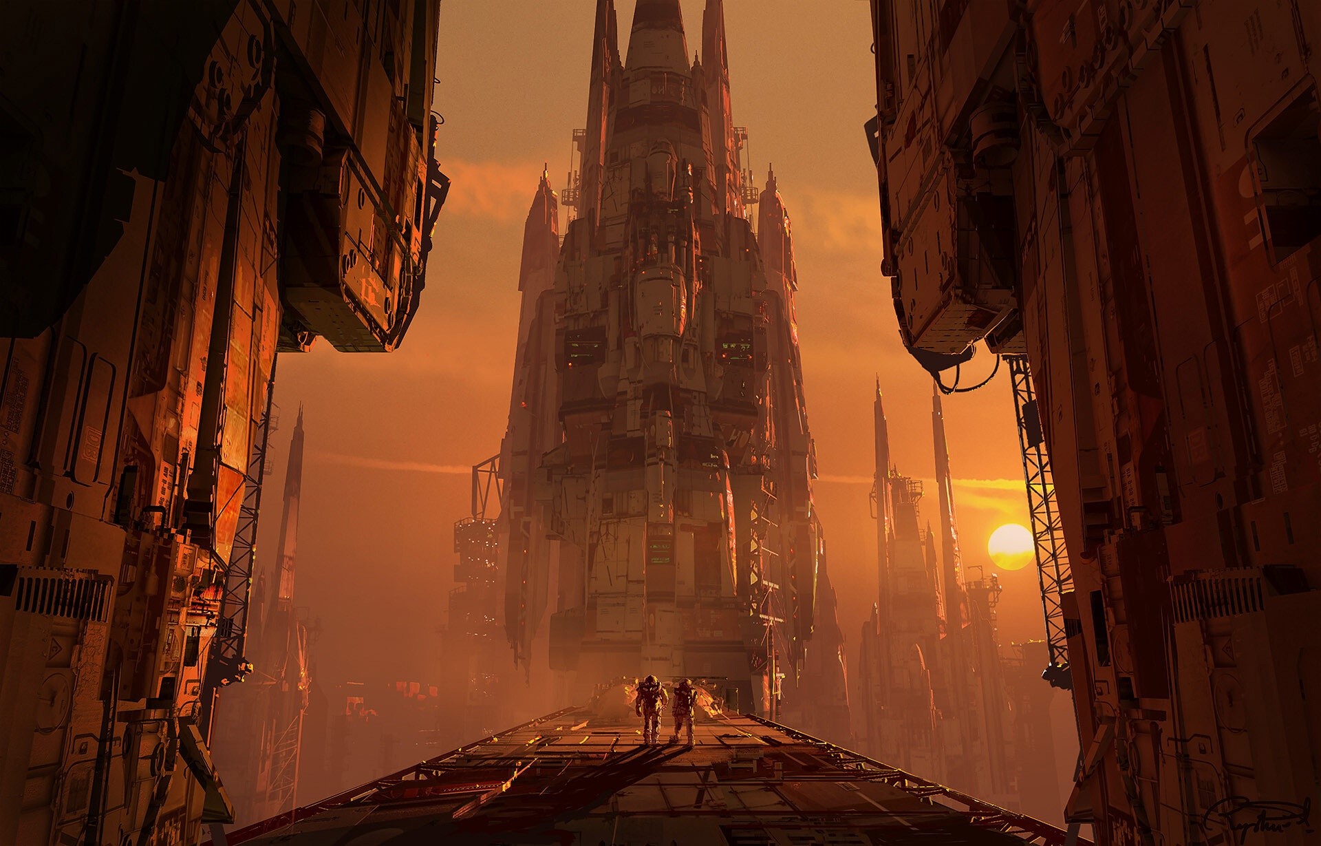 science fiction, futuristic, artwork, planet, HD Wallpaper