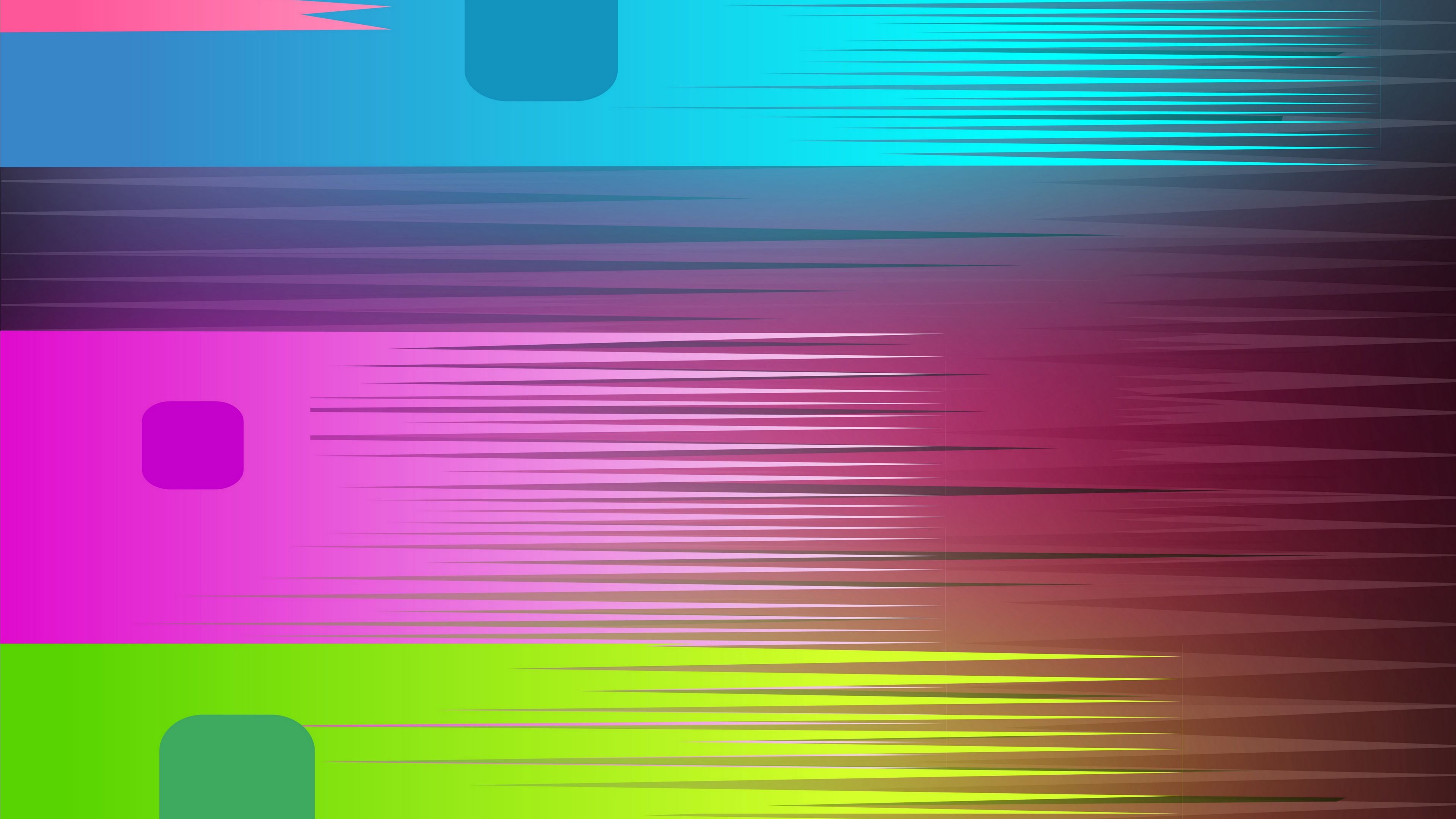 lines, shapes, colorful, rainbow, strokes, 4k, HD Wallpaper