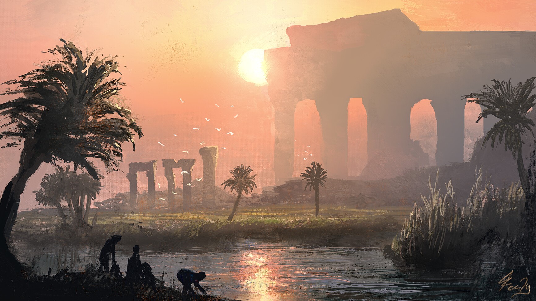 artwork, digital art, nature, Joseph Feely, HD Wallpaper