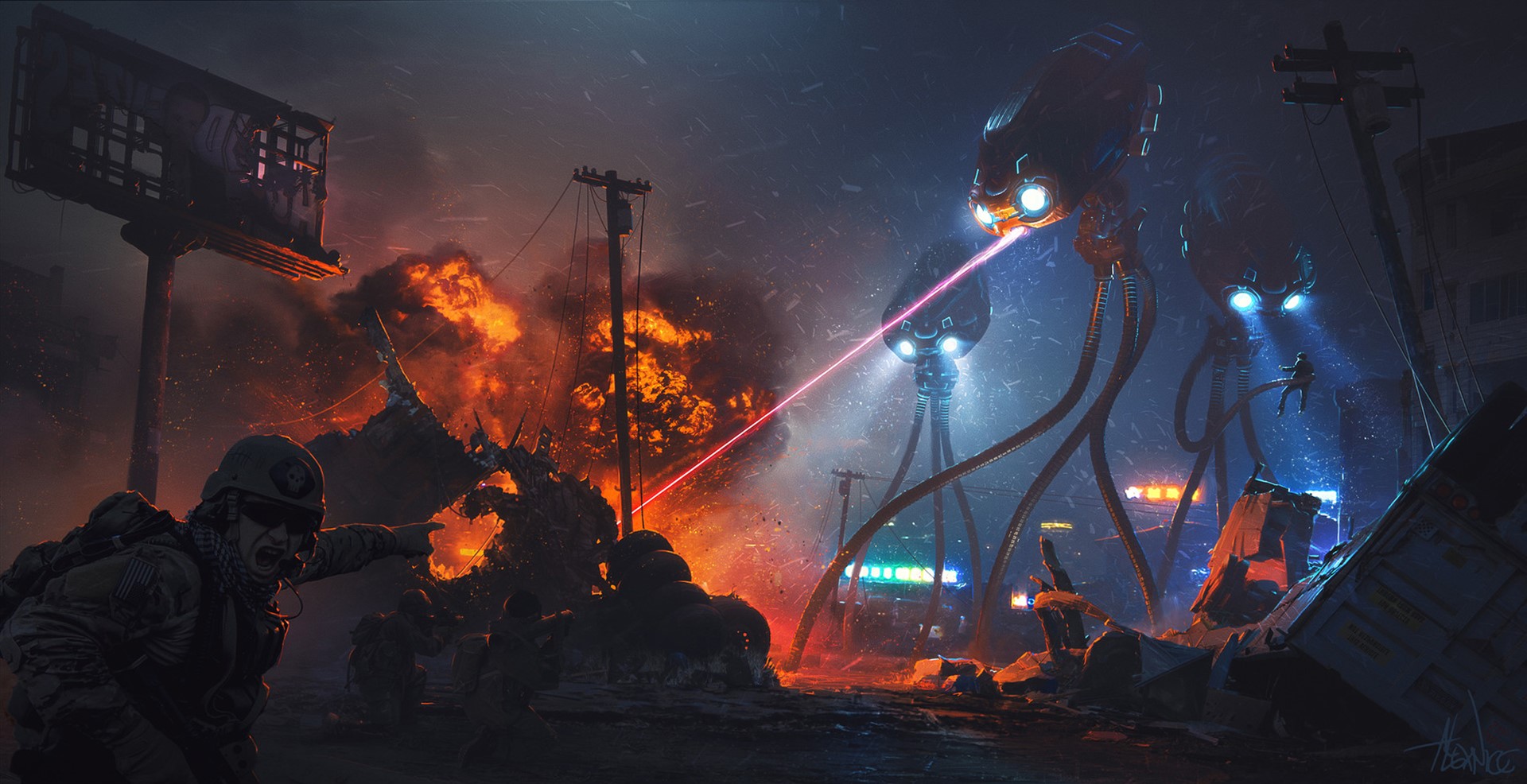 digital art, video games, video game art, soldier, War of the Worlds, HD Wallpaper