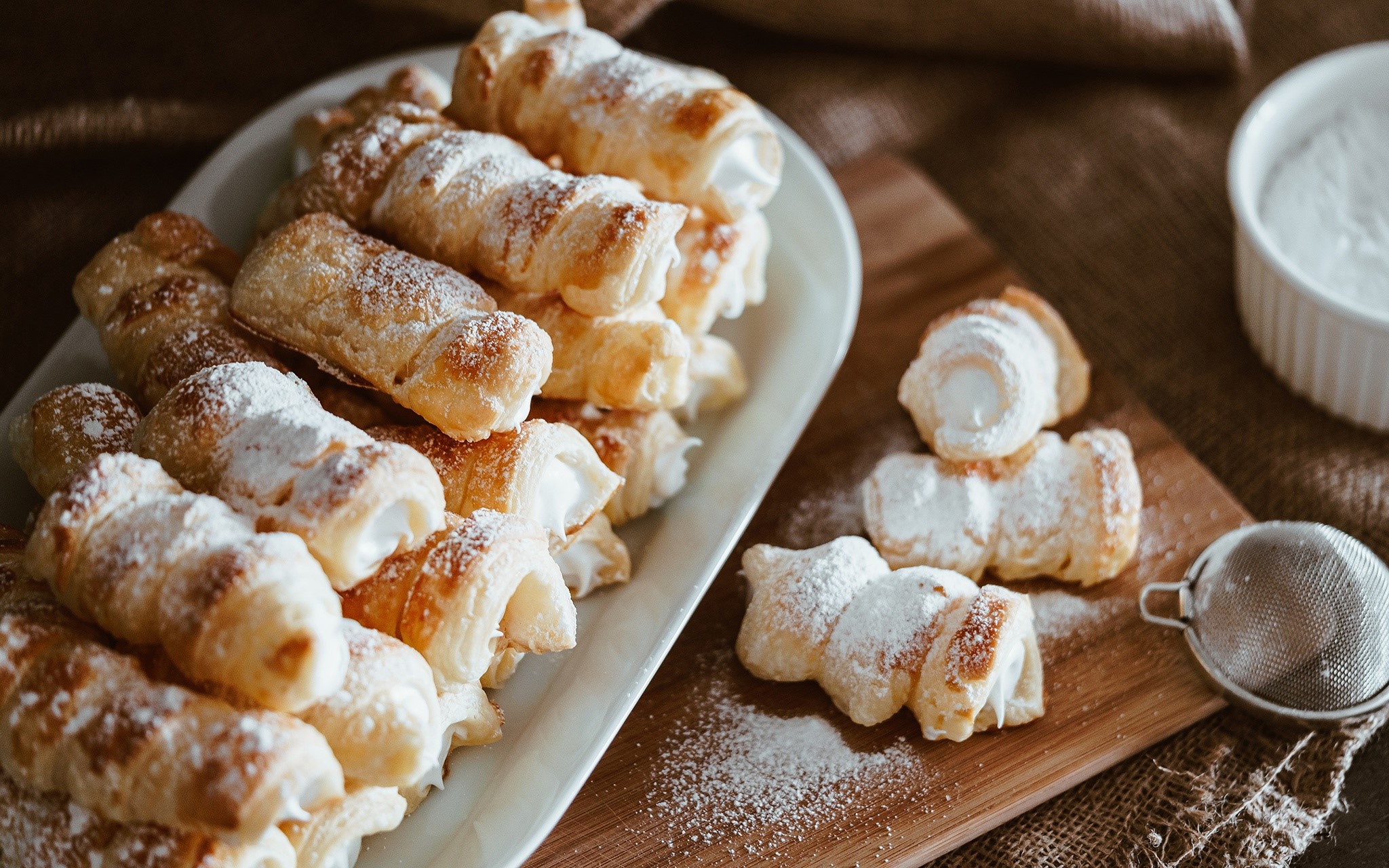 food, sweets, dessert, sugar, cutting board, HD Wallpaper