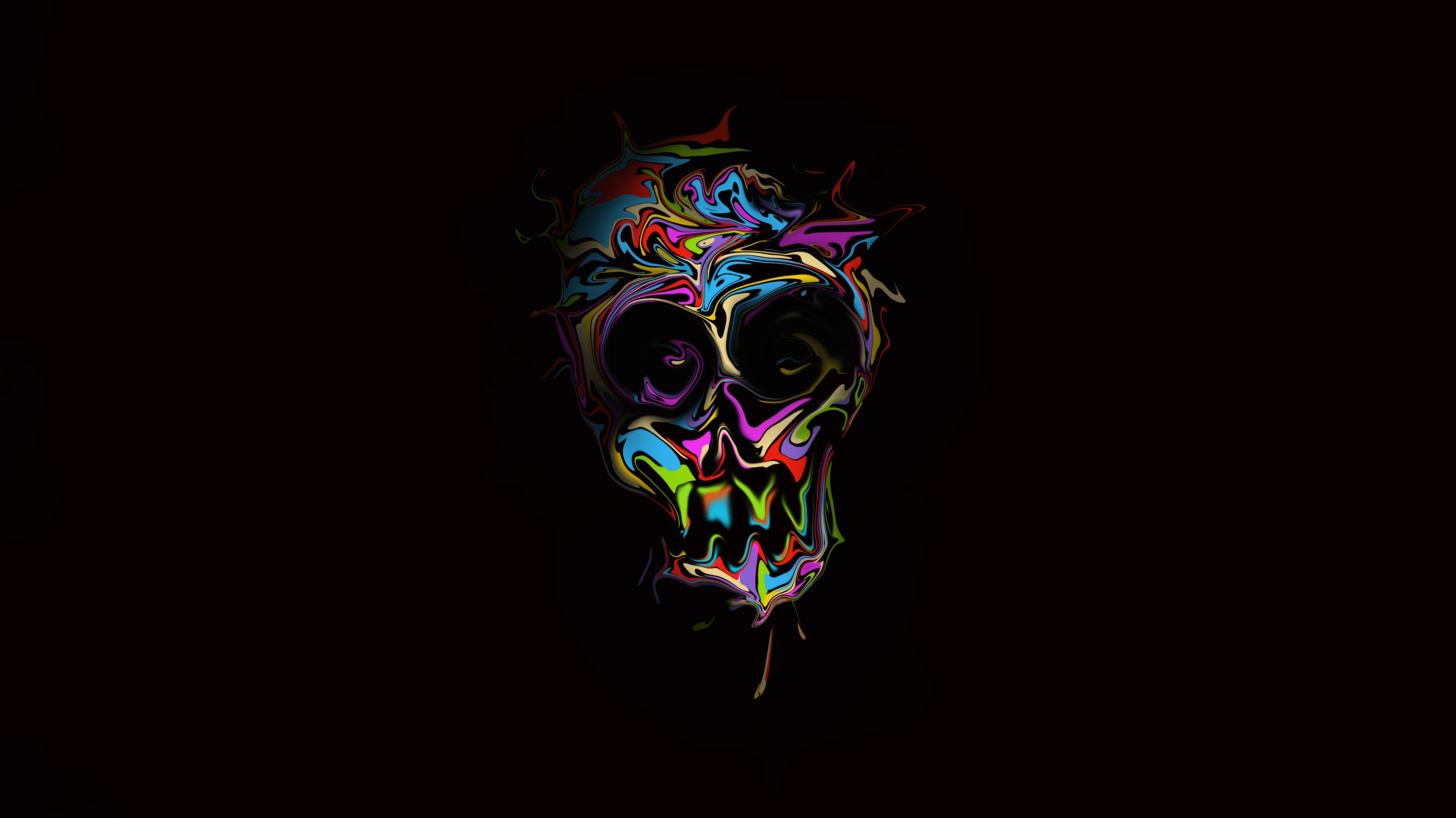 vector art, skull, black, black background, HD Wallpaper