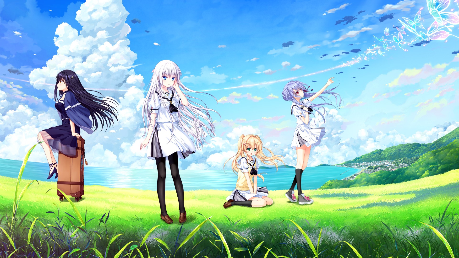 Summer Pockets, visual novel, anime, HD Wallpaper