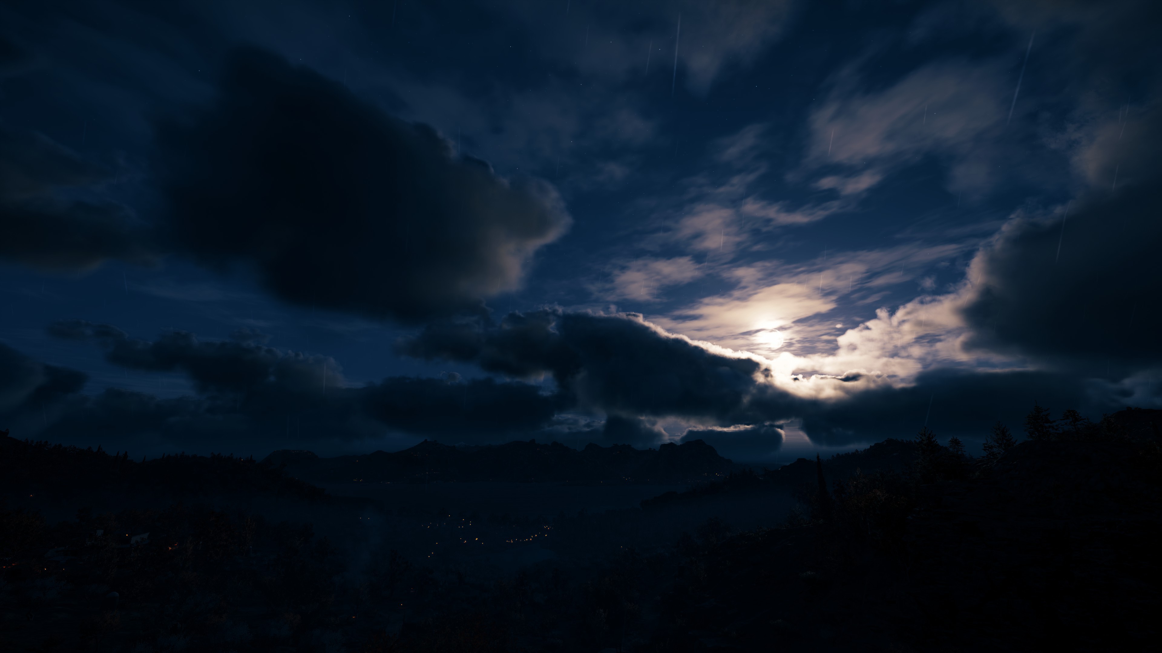 Assassins Creed: Odyssey, screen shot, Video Game Landscape, night, HD Wallpaper