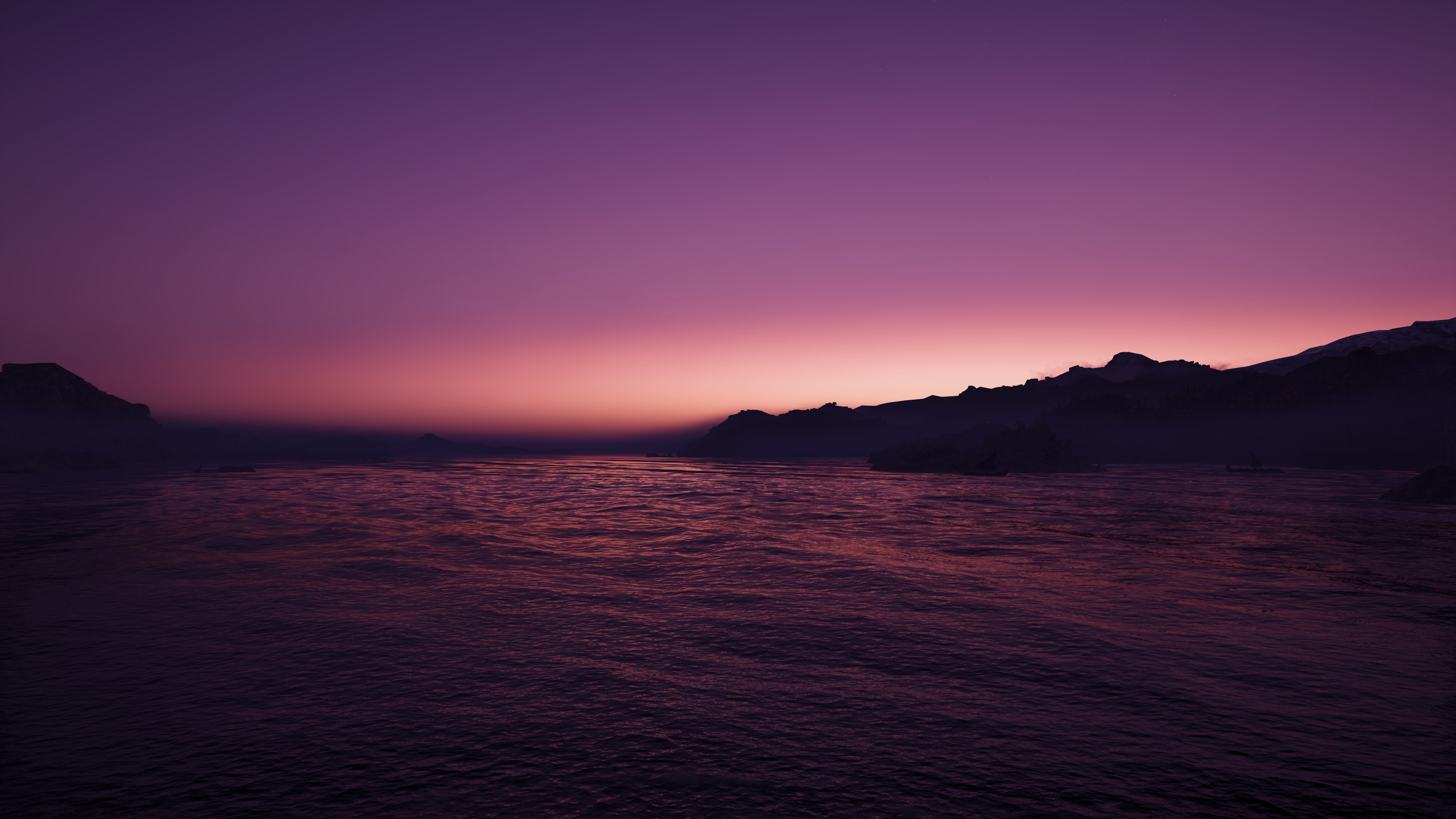 Assassins Creed: Odyssey, screen shot, Video Game Landscape, sunset, HD Wallpaper