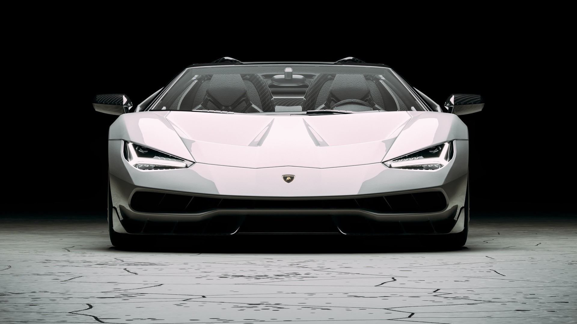 Lamborghini Centenario, Lamborghini, supercars, white, frontal view, HD Wallpaper