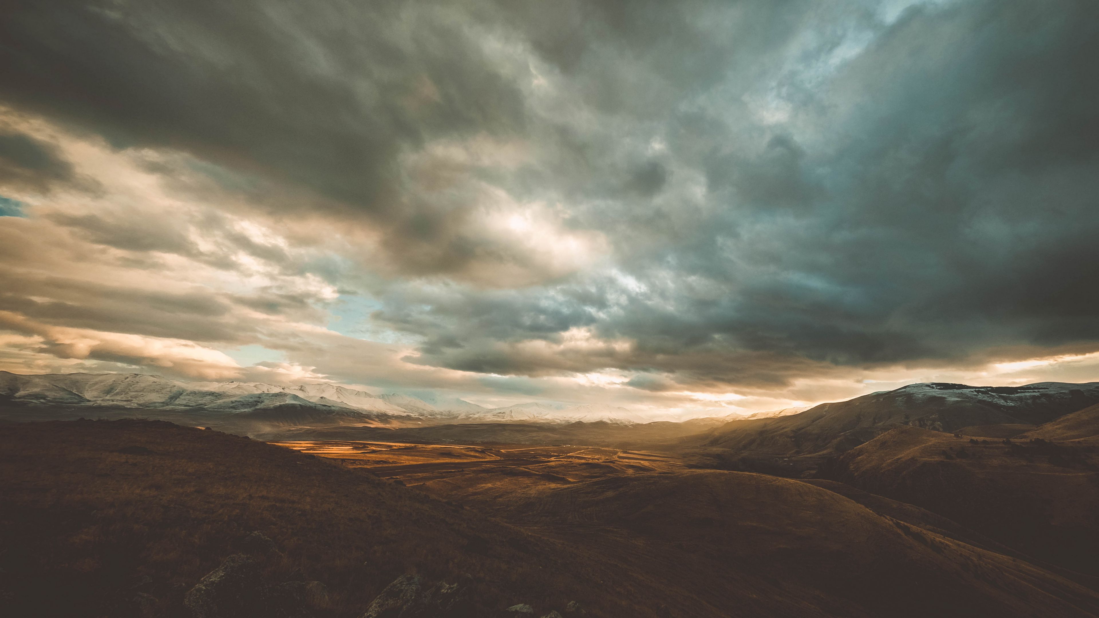 mountains, sky, clouds, landscape, armenia, 4k, HD Wallpaper