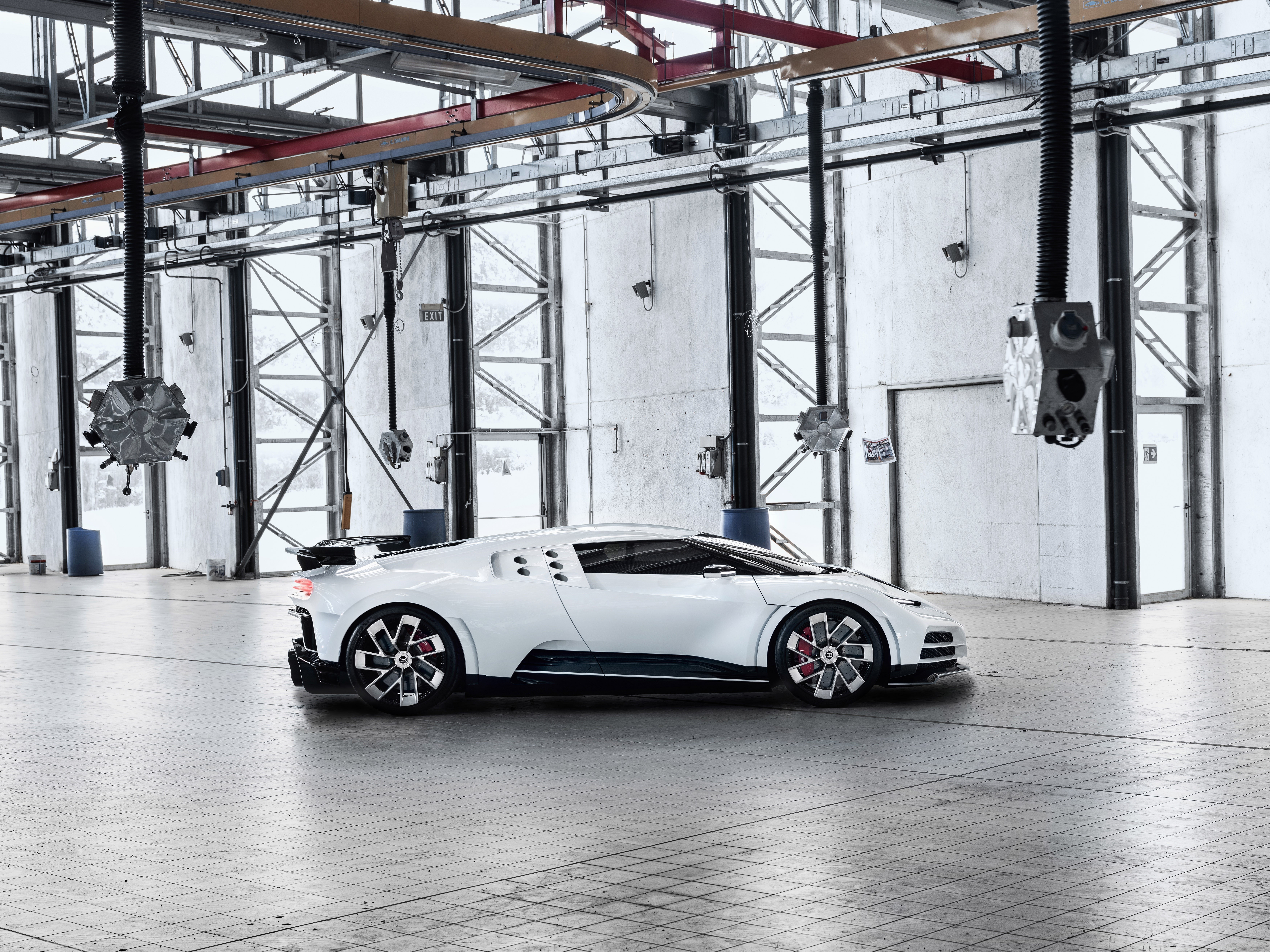 Bugatti Centodieci, Bugatti, supercars, white, HD Wallpaper