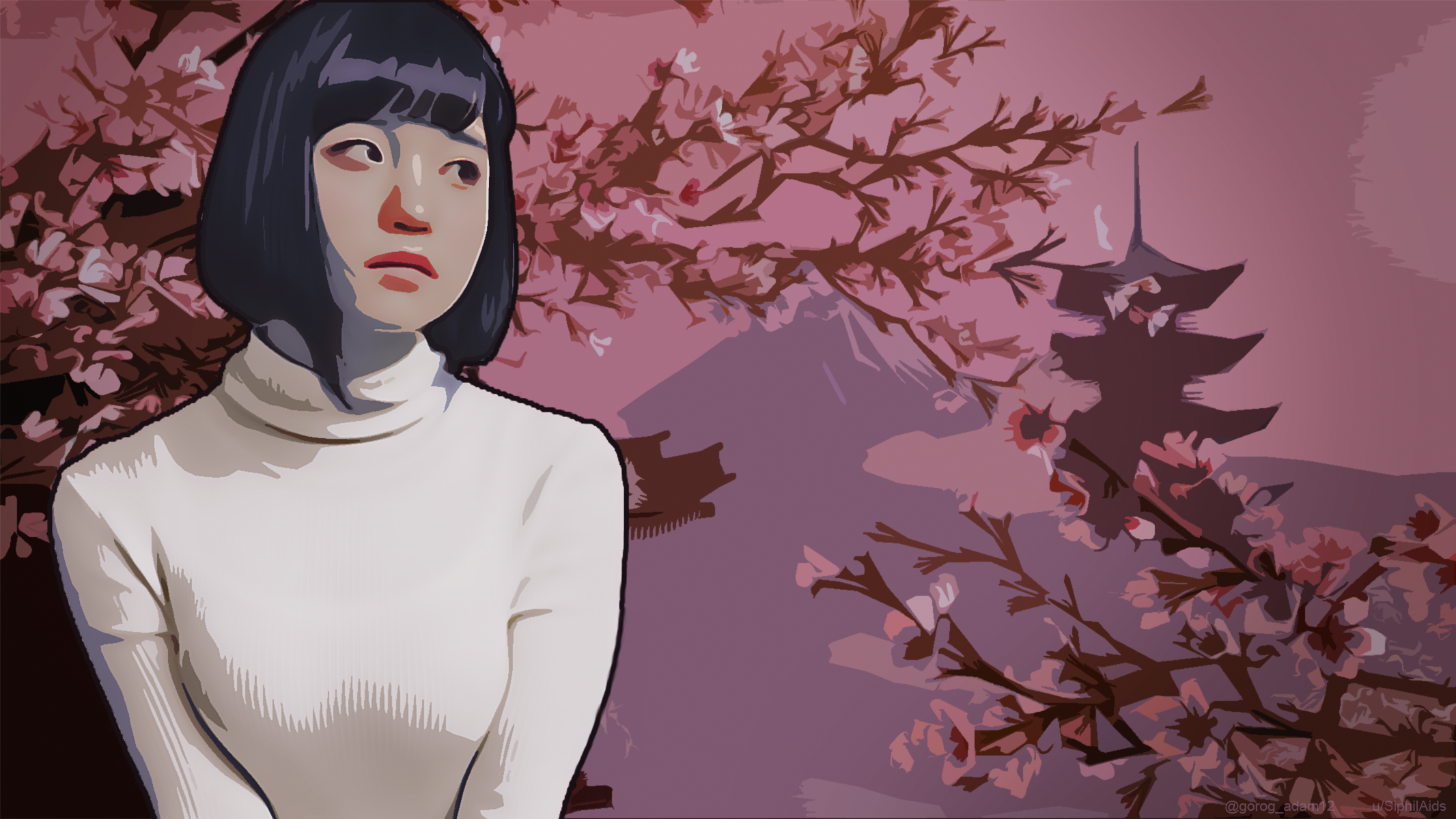 women, Grand Theft Auto, digital art, artwork, Asian, white sweater, Chinese, architecture, HD Wallpaper