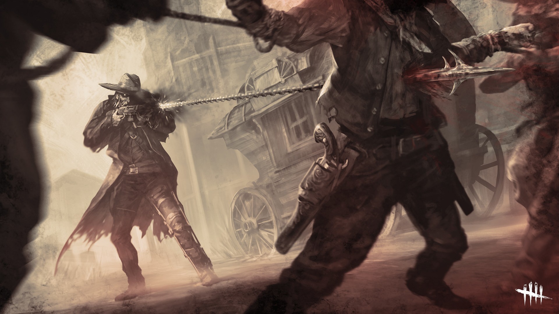 video game art, weapon, Dead by Daylight, western, HD Wallpaper