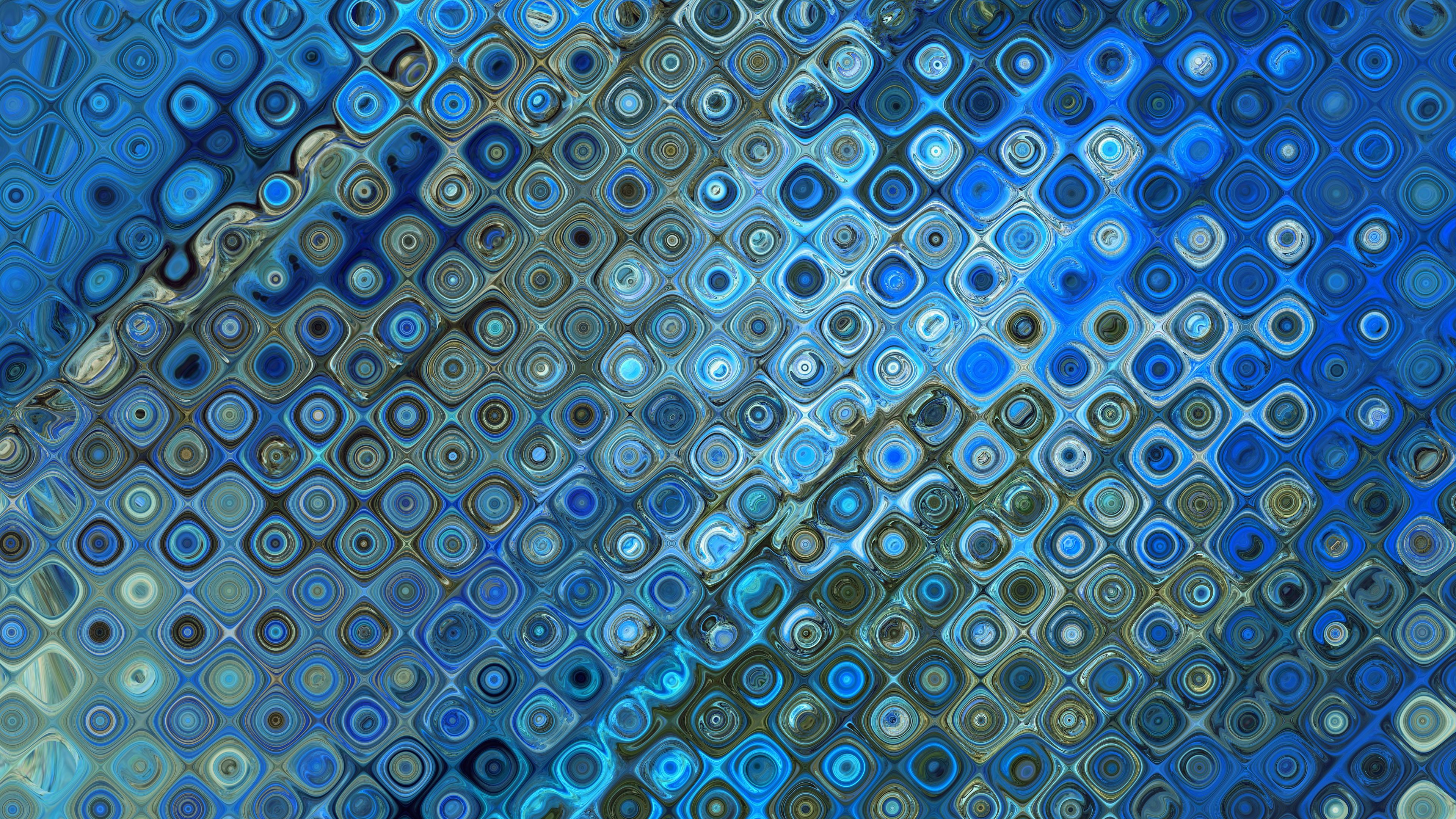 patterns, motif, circles, cubes, pattern, 4k, HD Wallpaper