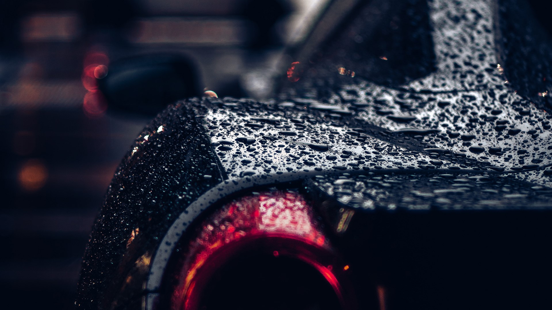 photography, rain, Ferrari, raindrop, HD Wallpaper