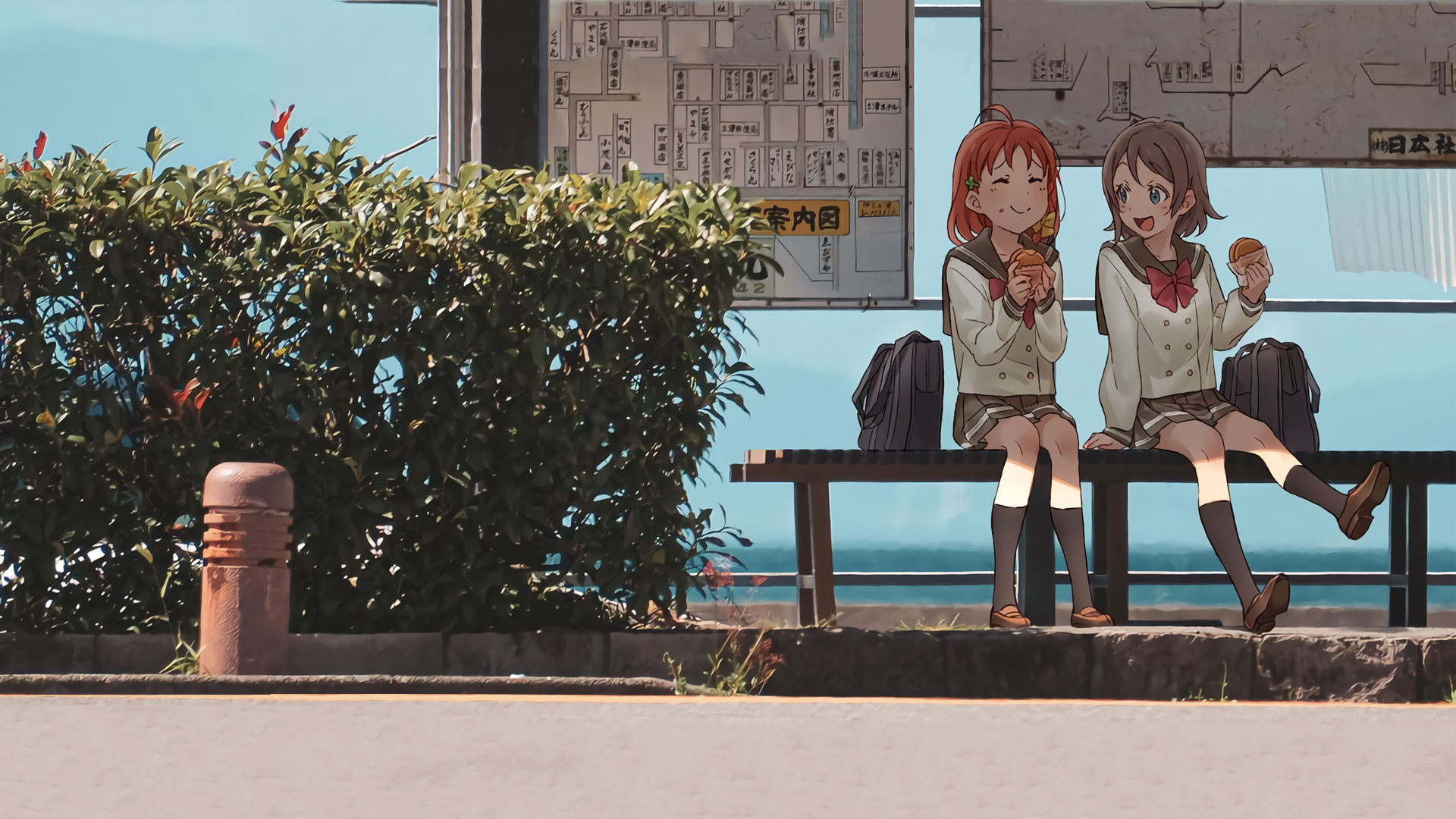 Love Live Series, Love Live!, Love Live! Sunshine, anime girls, Takami Chika, Watanabe You, HD Wallpaper