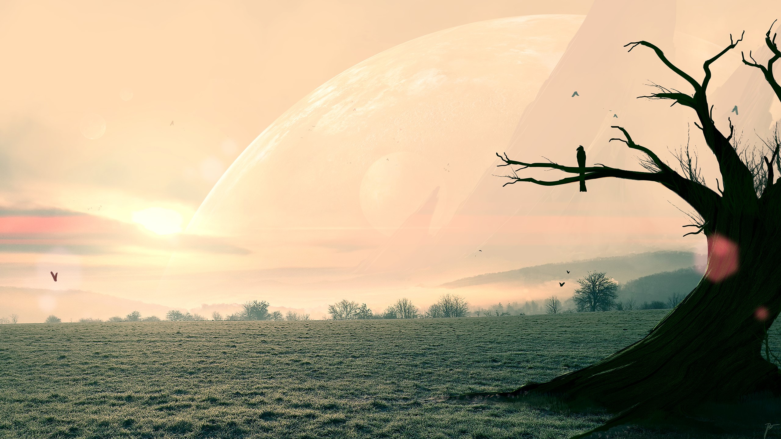 JoeyJazz, nature, space art, HD Wallpaper
