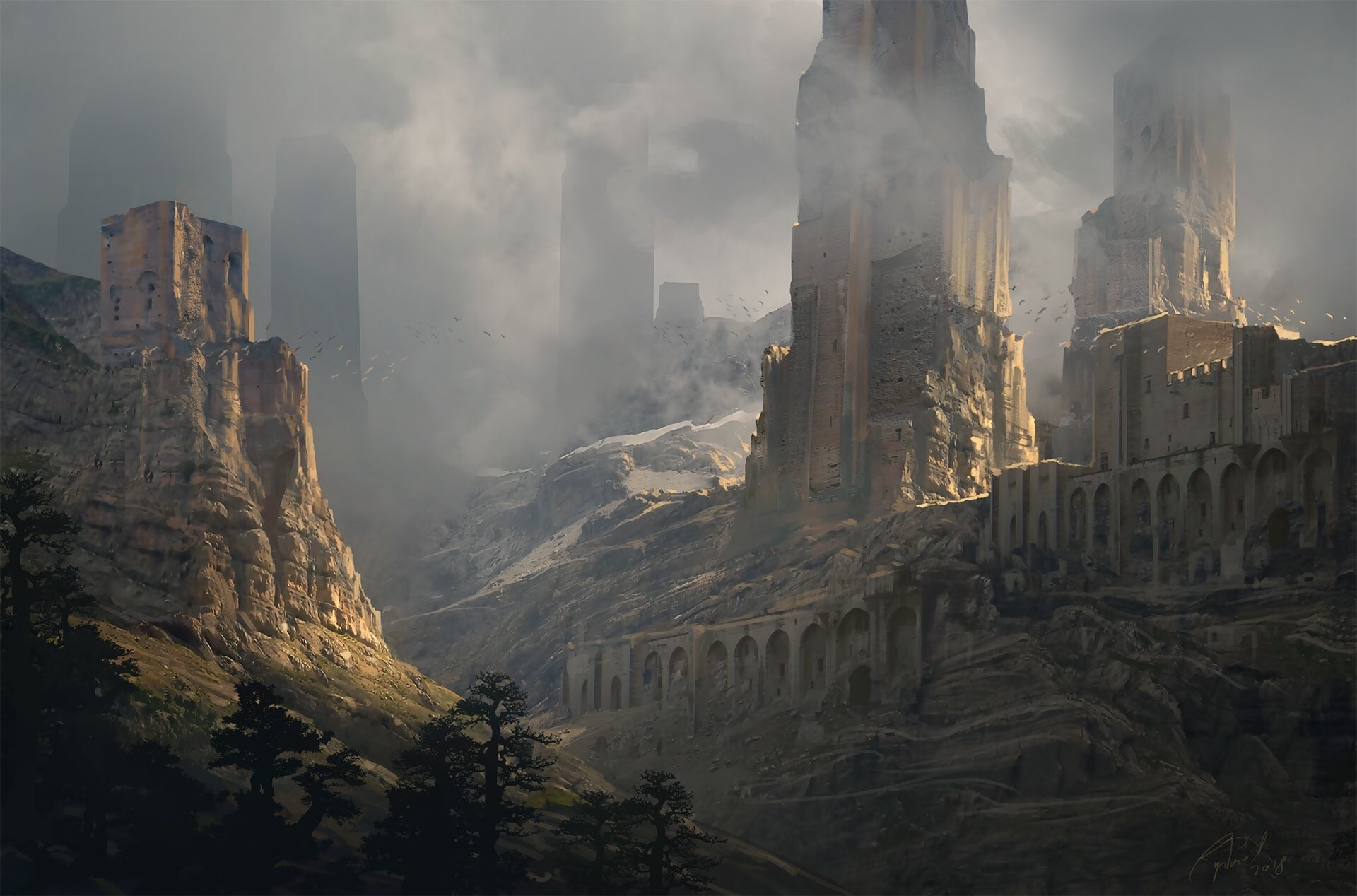 Raphael Lacoste, artwork, fantasy art, HD Wallpaper