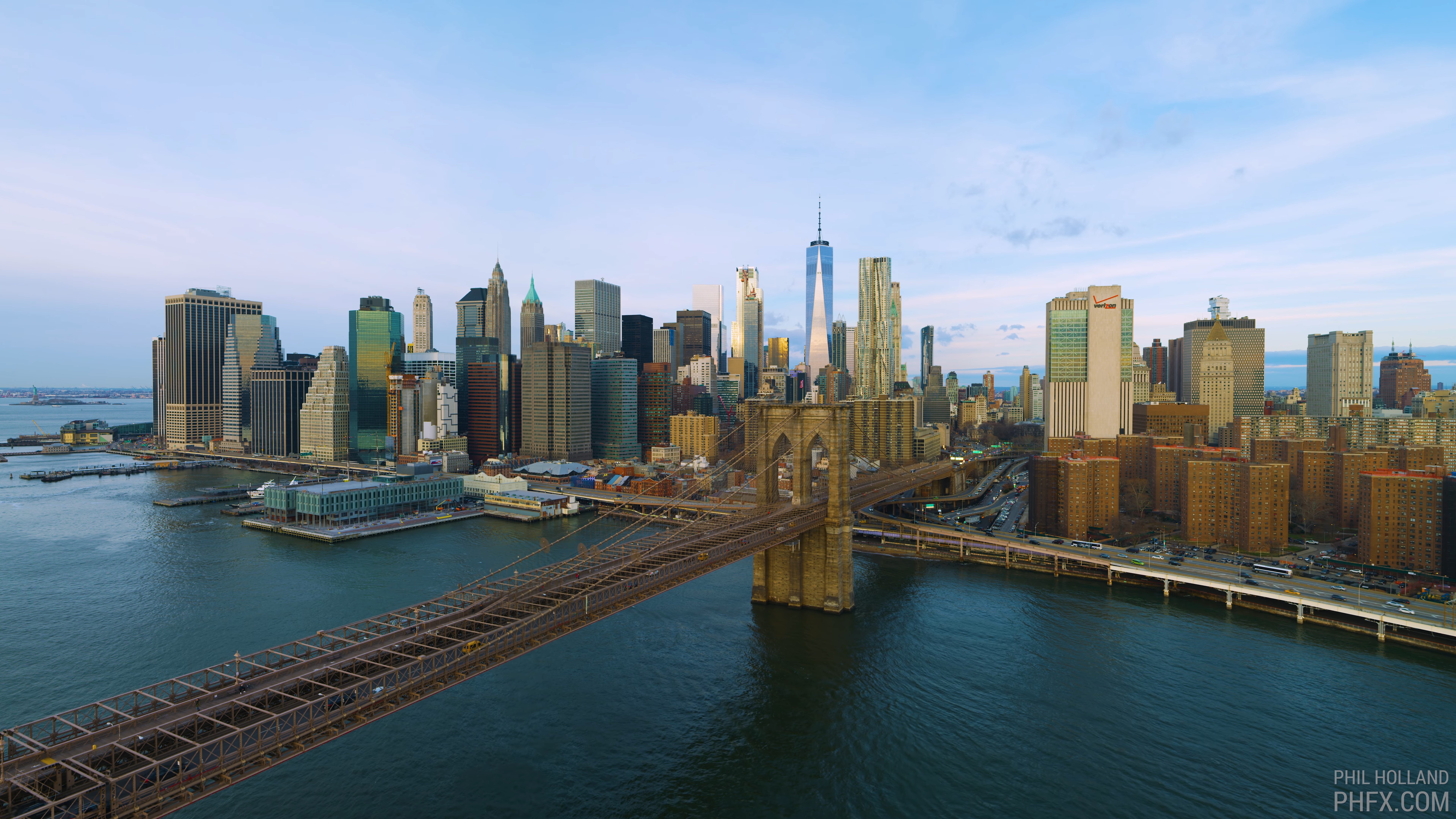 New York City, lights, sea, building, sky, skyscape, skyscraper, HD Wallpaper