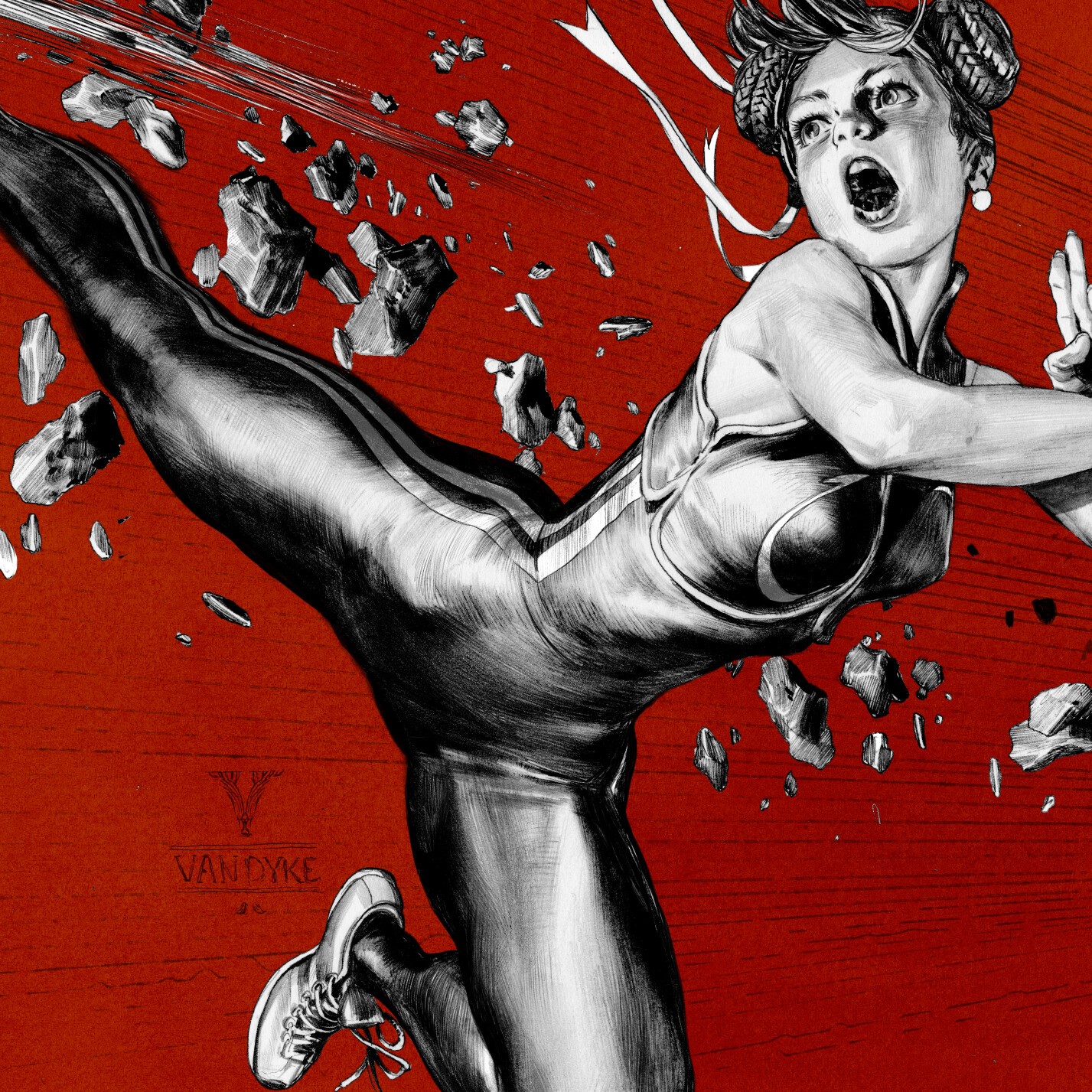 chun li, fan art, video games, Video Game Warriors, artwork, Geirrod Van Dyke, Street Fighter, HD Wallpaper