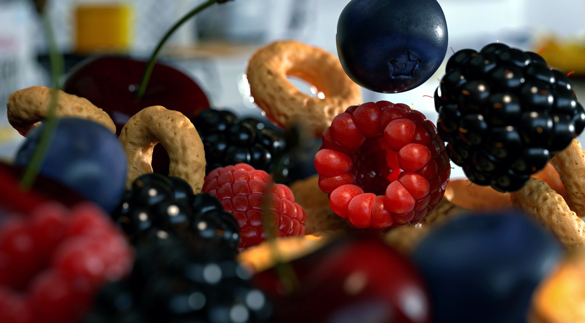 colorful, food, sweets, berries, fruit, HD Wallpaper