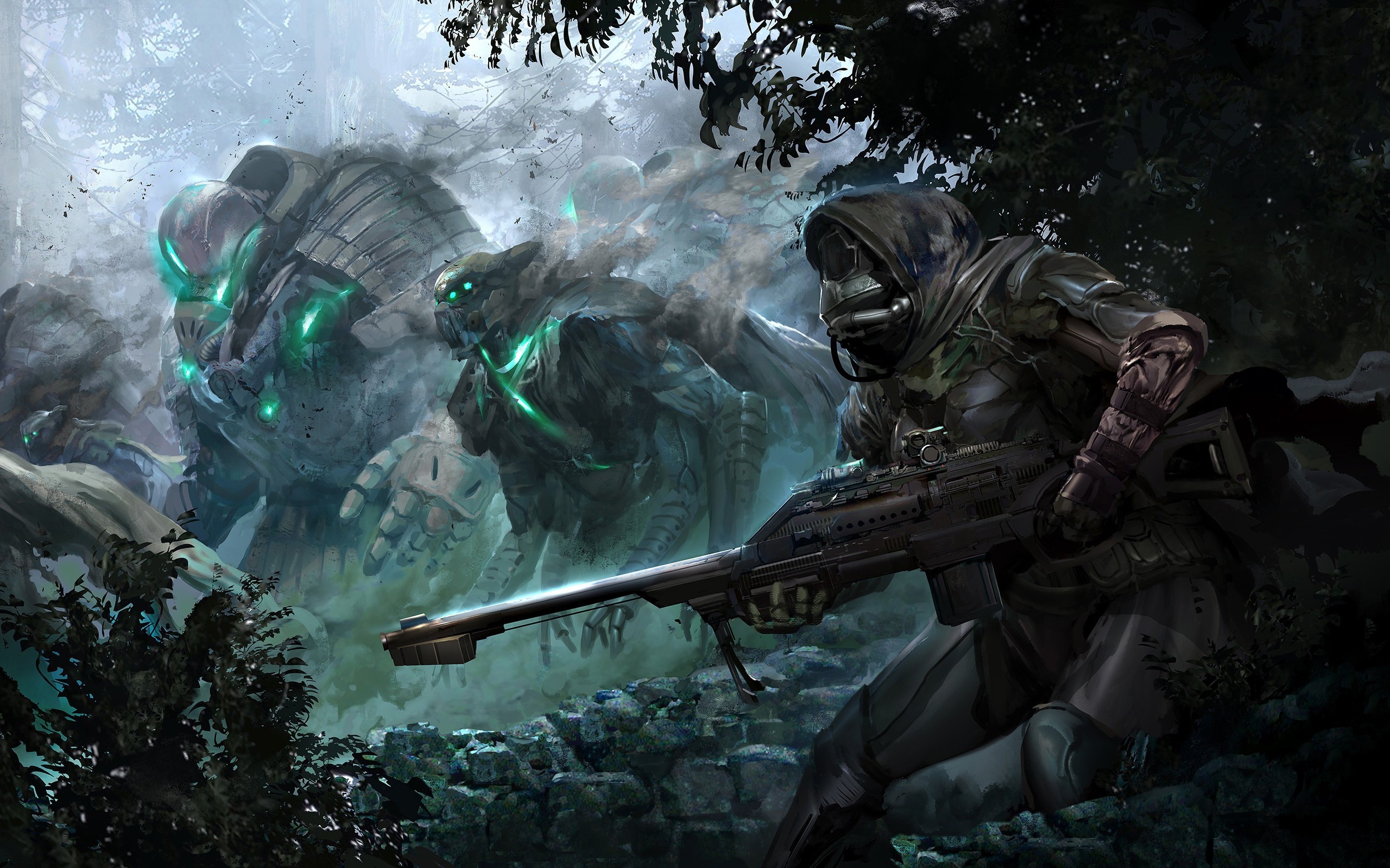 Destiny 2 (video game), video games, science fiction, soldier, concept art, fallen (destiny), jungle, Video Game Heroes, HD Wallpaper