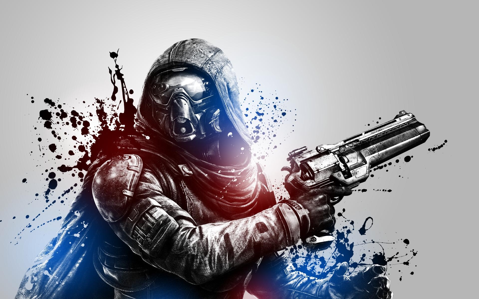 Destiny 2 (video game), video games, science fiction, hunter (destiny), weapon, gun, soldier, Video Game Heroes, HD Wallpaper