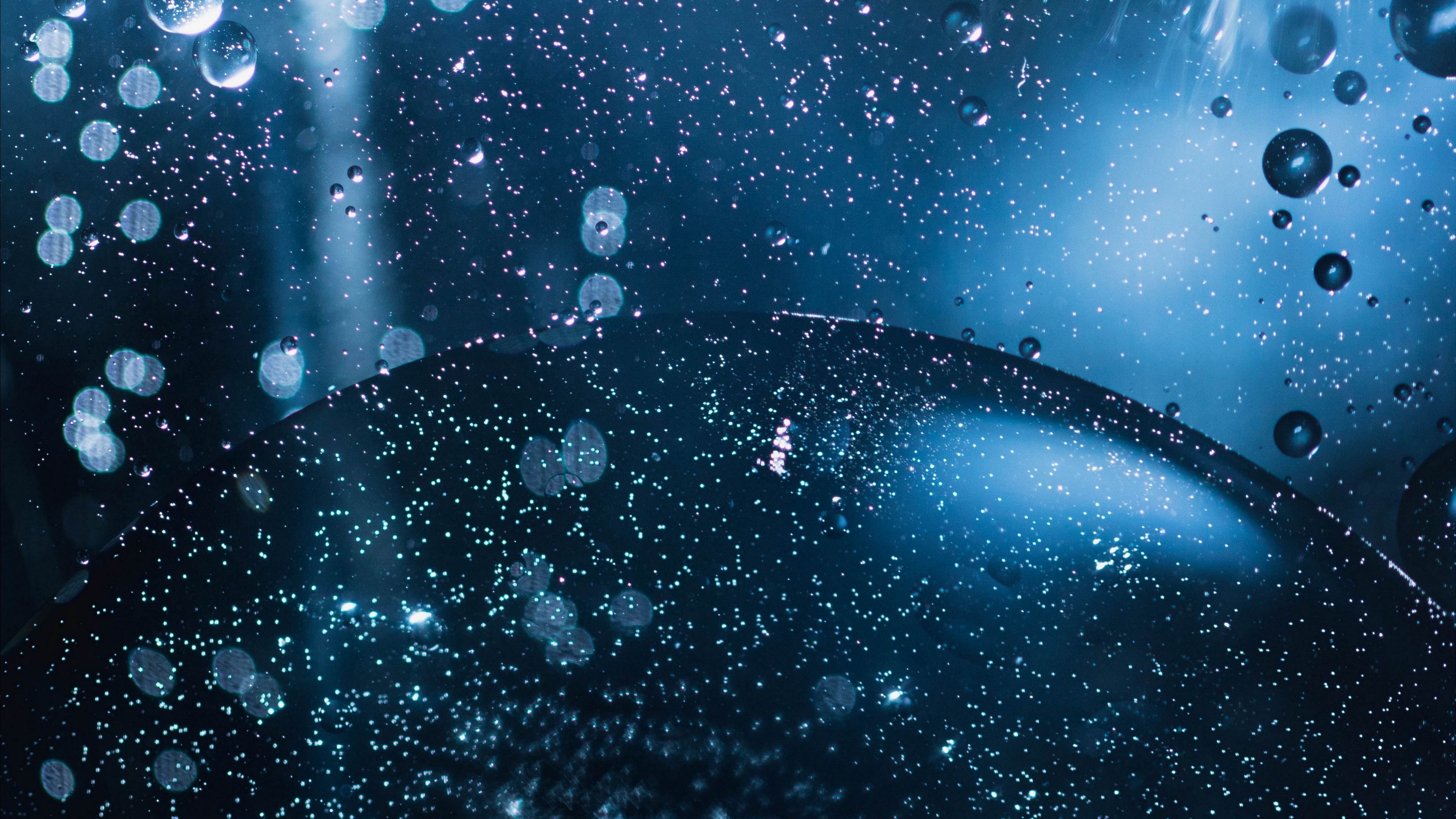 bubbles, ball, liquid, macro, water, 4k, HD Wallpaper