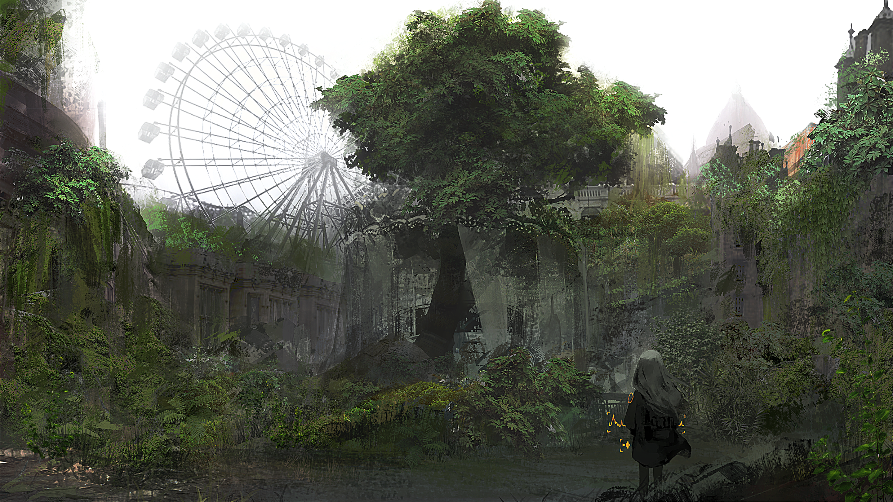 anime, 2D, artwork, digital art, landscape, HD Wallpaper