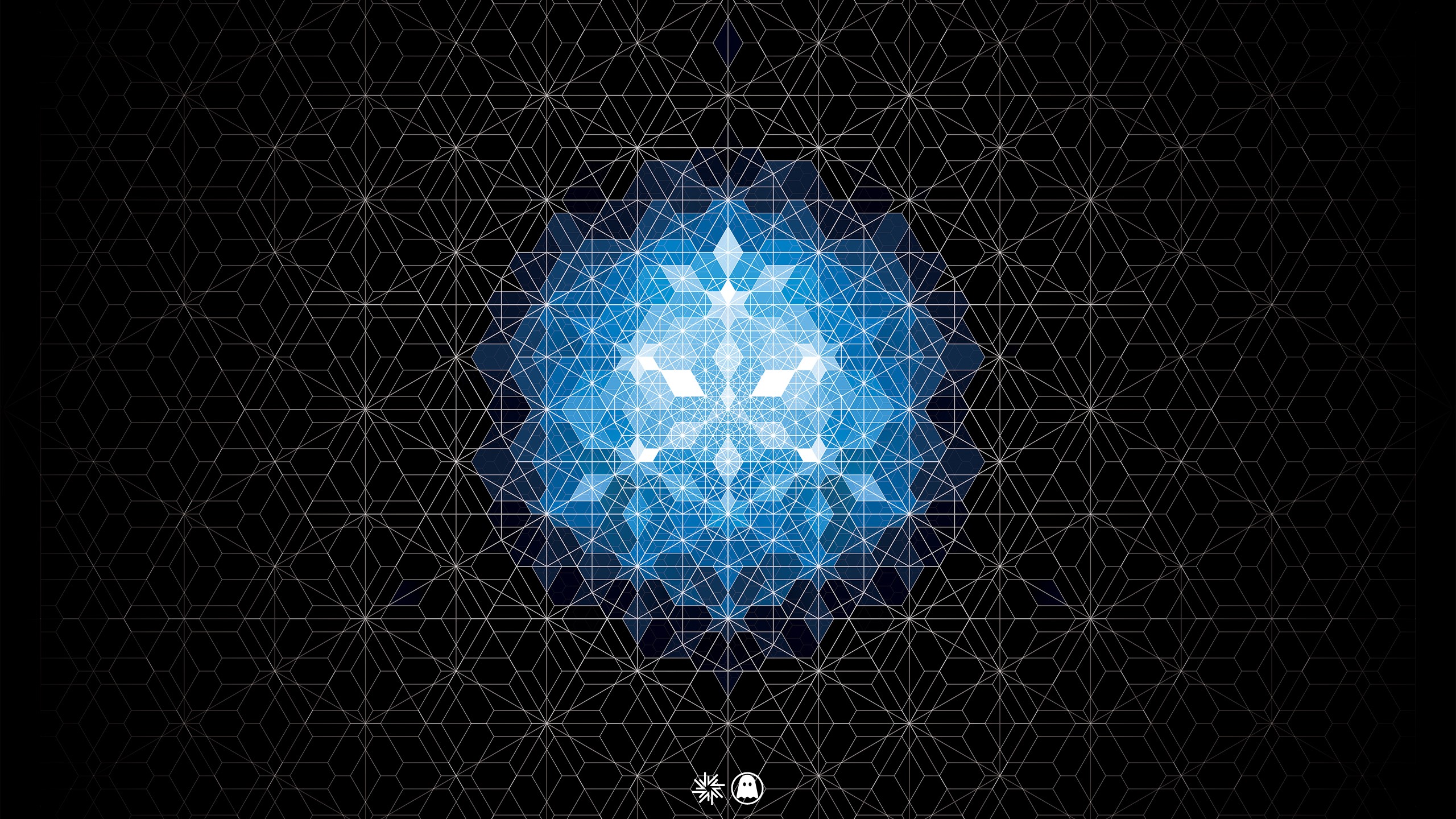 Andy Gilmore, abstract, black background, artwork, geometry, pattern, HD Wallpaper